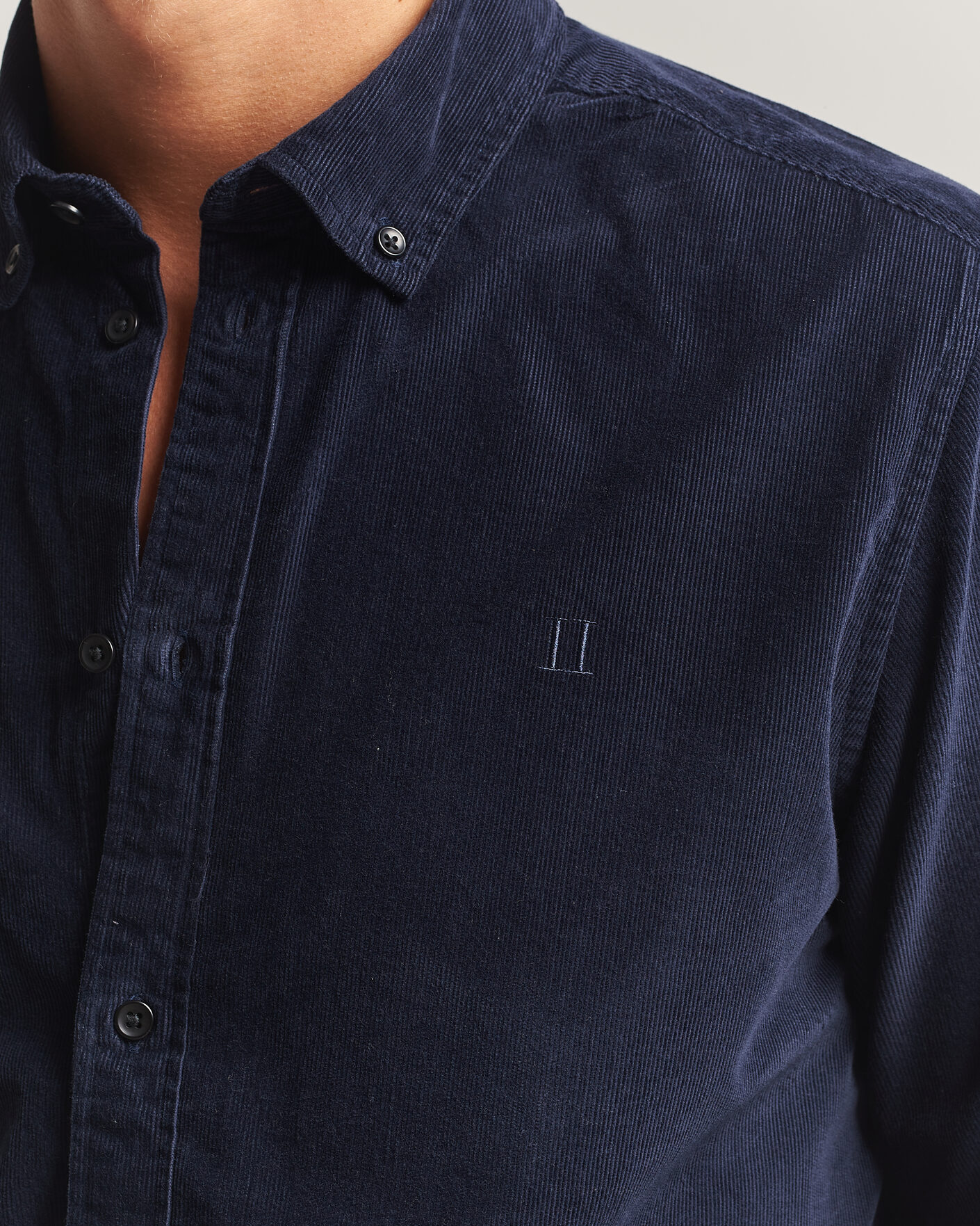 Hombres | Camisas | LES DEUX | Pinwale Corduroy Shirt Dark Navy