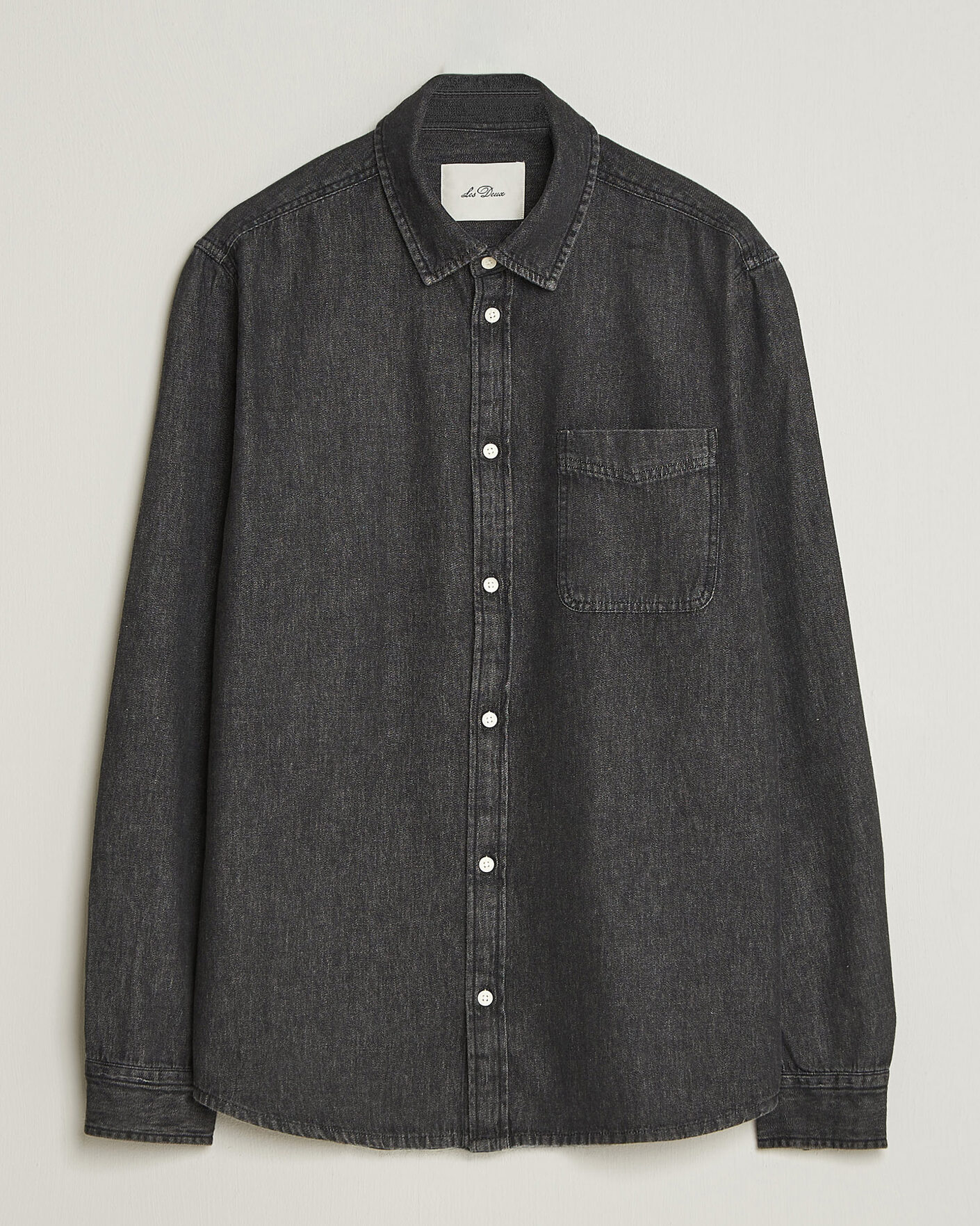 Hombres | Camisas | LES DEUX | Denim Shirt Black Wash