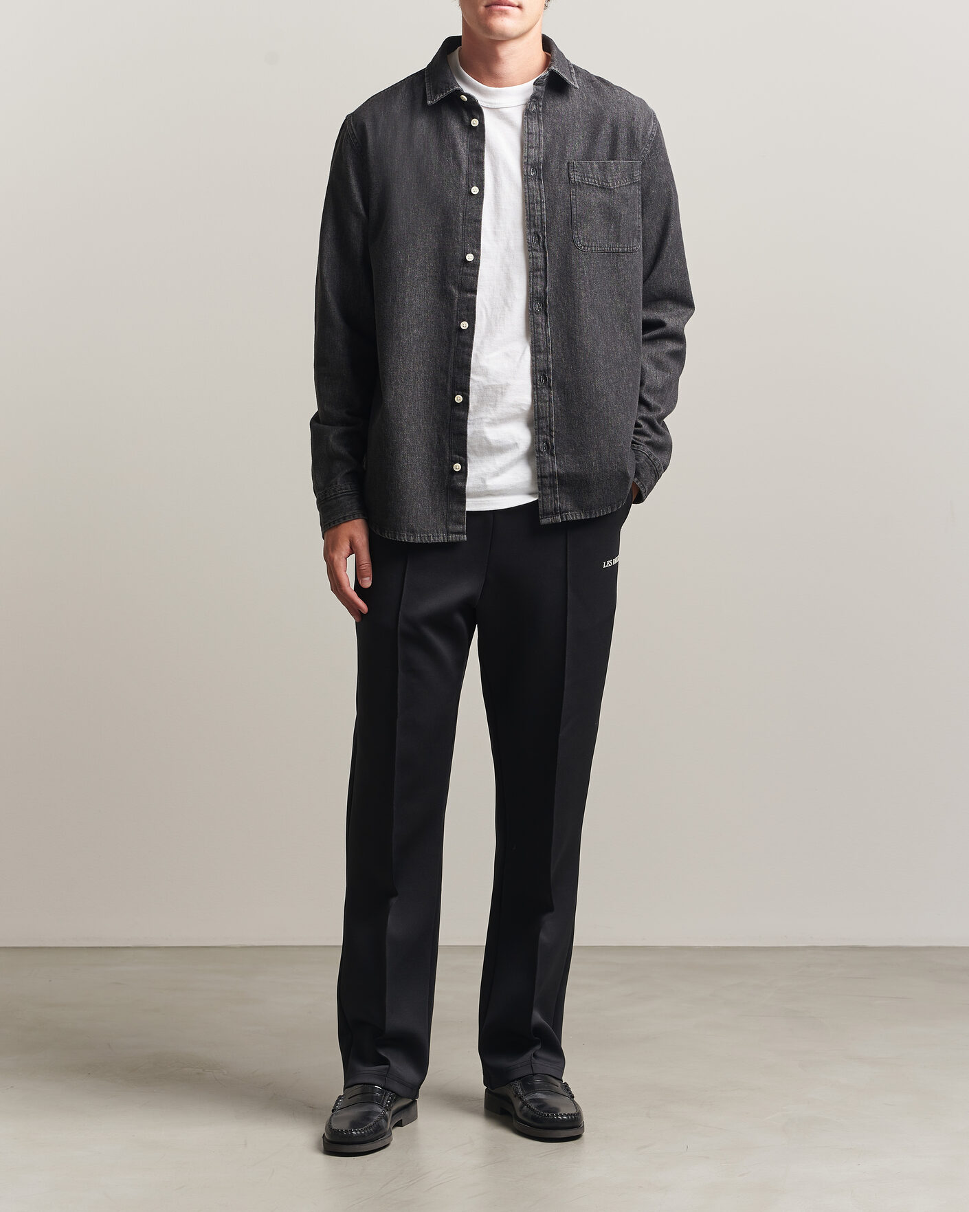 Hombres | Camisas | LES DEUX | Denim Shirt Black Wash