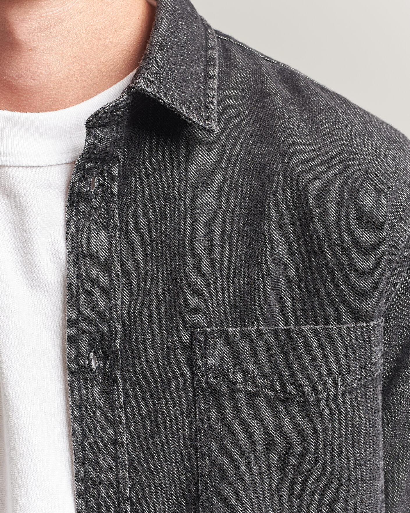 Hombres | Camisas | LES DEUX | Denim Shirt Black Wash