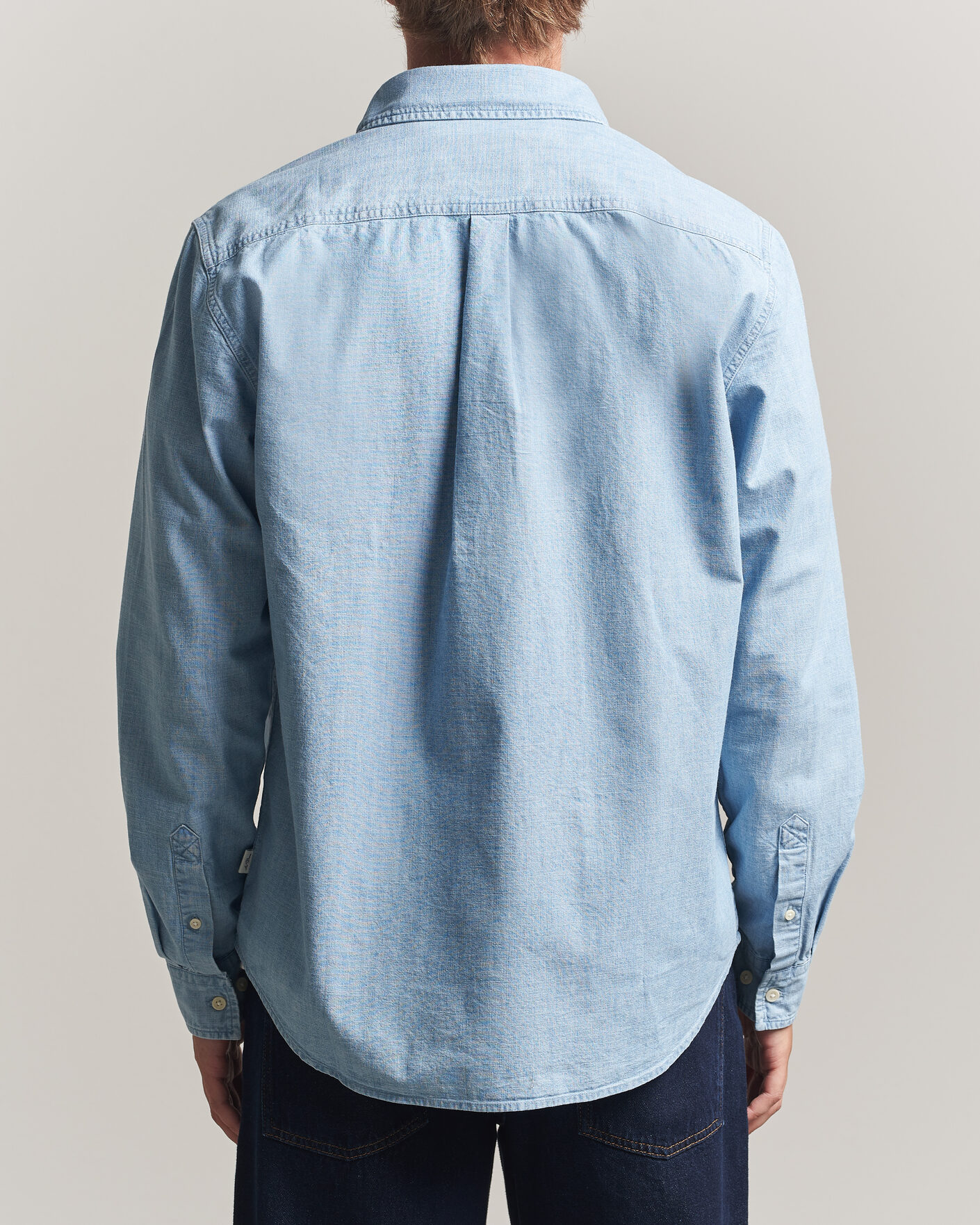 Hombres | Camisas | LES DEUX | Chambray Shirt Light Blue Wash
