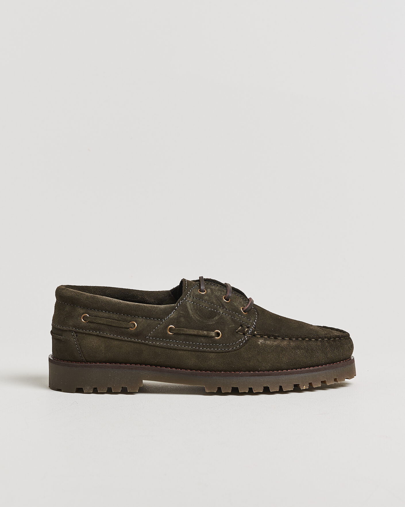 Hombres | Mocasines | LES DEUX | Suede Boatshoe Rosin Green