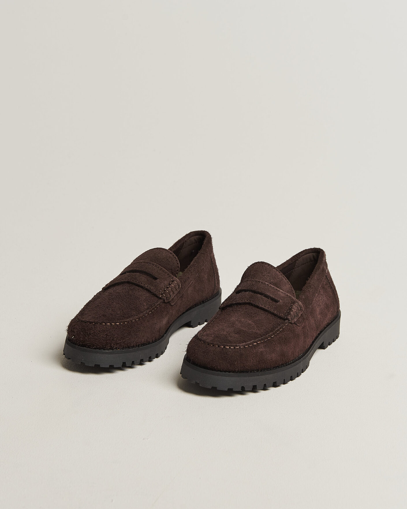Hombres | Mocasines | LES DEUX | Hairy Suede Loafer Molé Brown