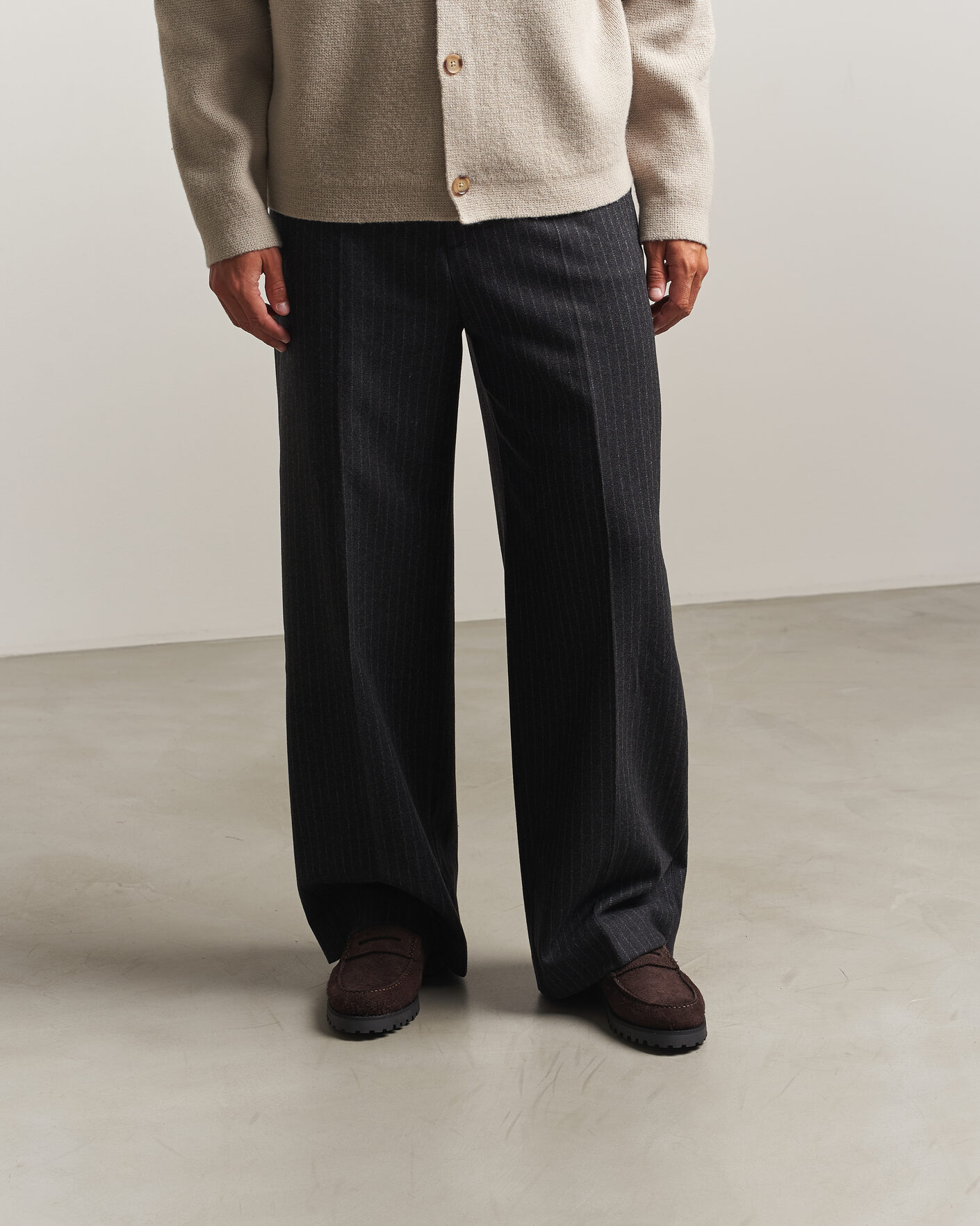 Hombres | Mocasines | LES DEUX | Hairy Suede Loafer Molé Brown