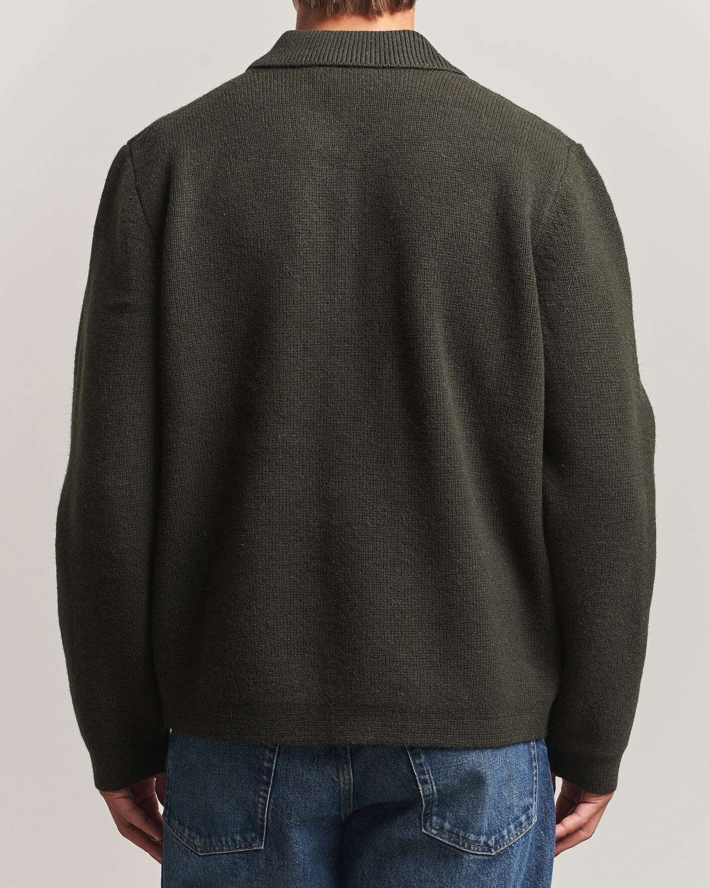 Hombres | Jerséis y prendas de punto | LES DEUX | Milano Knit Overshirt Rosin Green