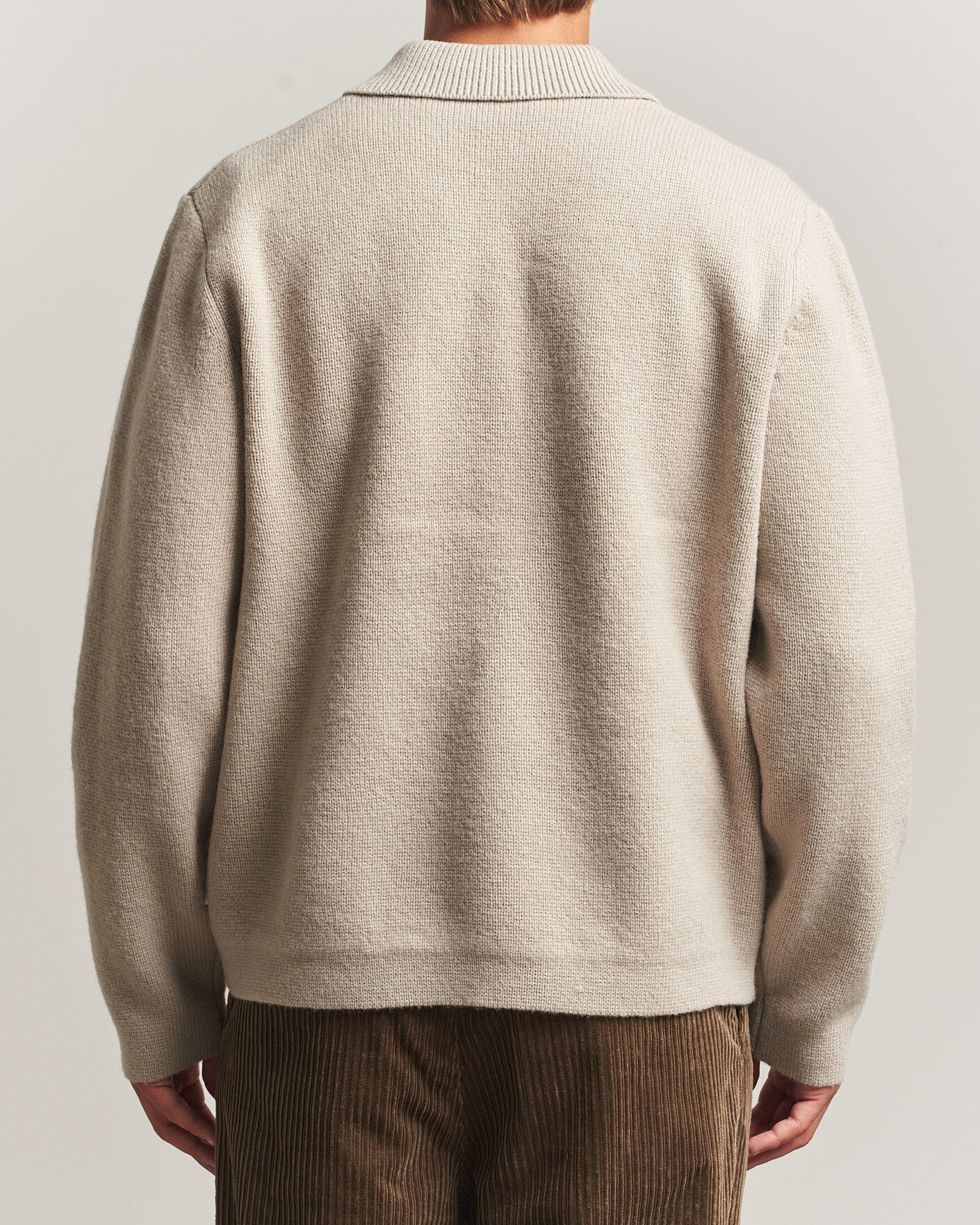 Hombres | Jerséis y prendas de punto | LES DEUX | Milano Knit Overshirt Light Sand