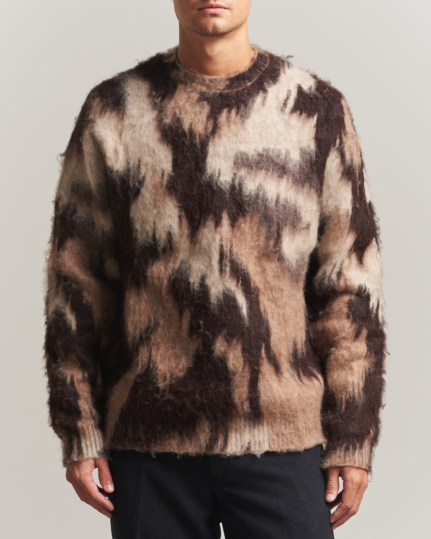 Hombres | Jerséis y prendas de punto | LES DEUX | Forrest Crewneck Knit Brown