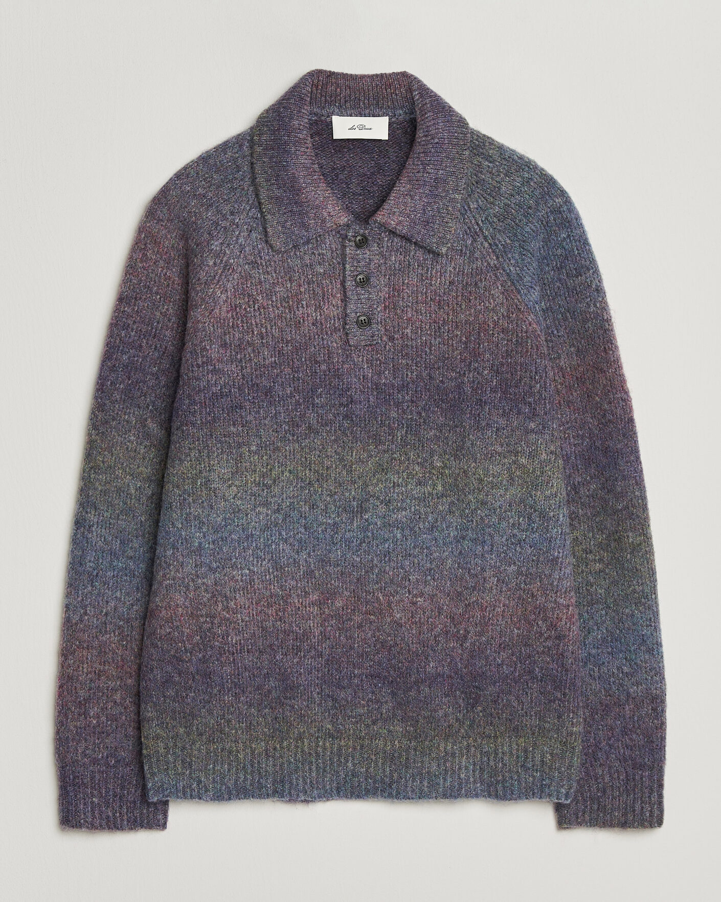 Hombres | Jerséis y prendas de punto | LES DEUX | Gradient Knitted Polo Spiced Plum