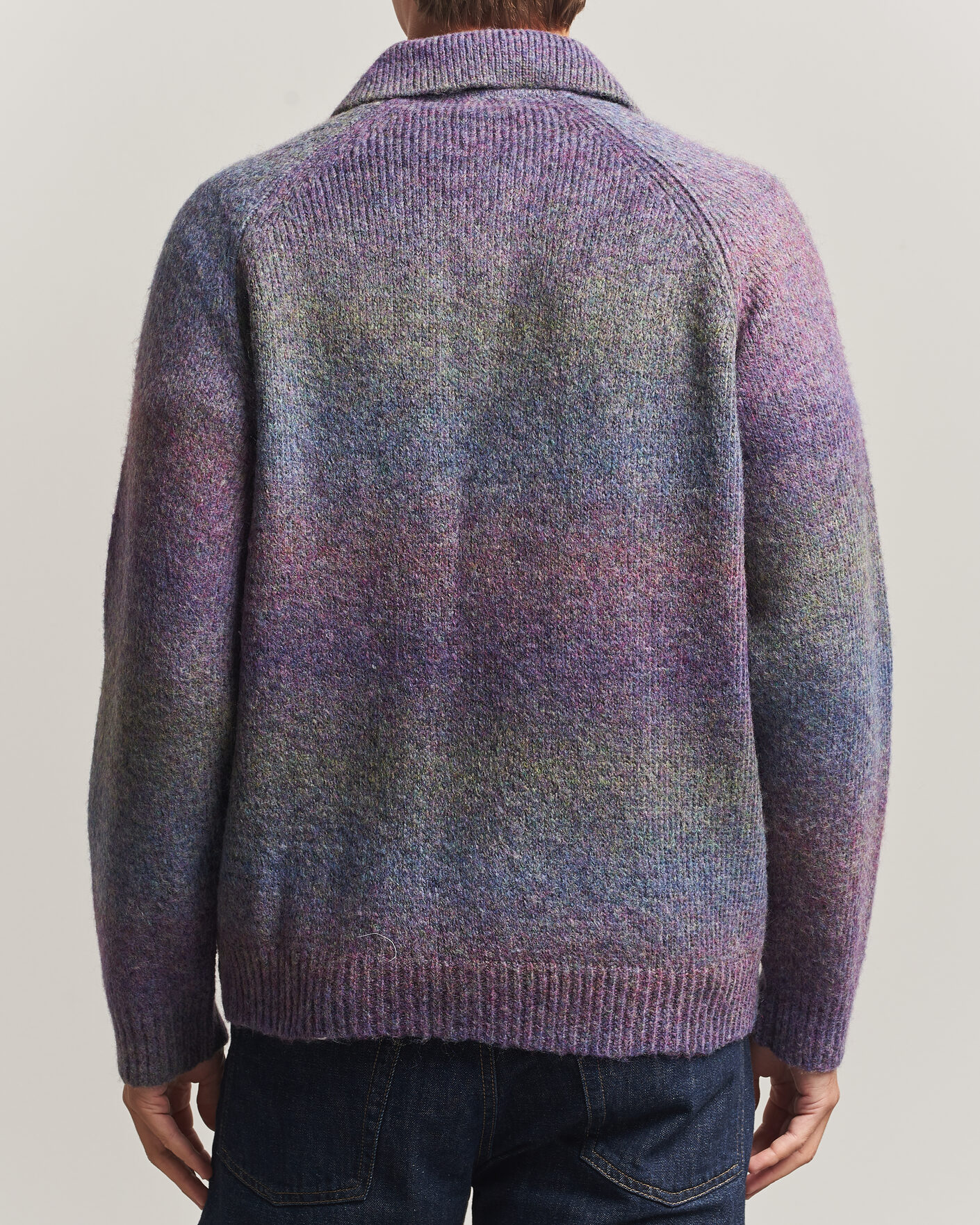 Hombres | Jerséis y prendas de punto | LES DEUX | Gradient Knitted Polo Spiced Plum