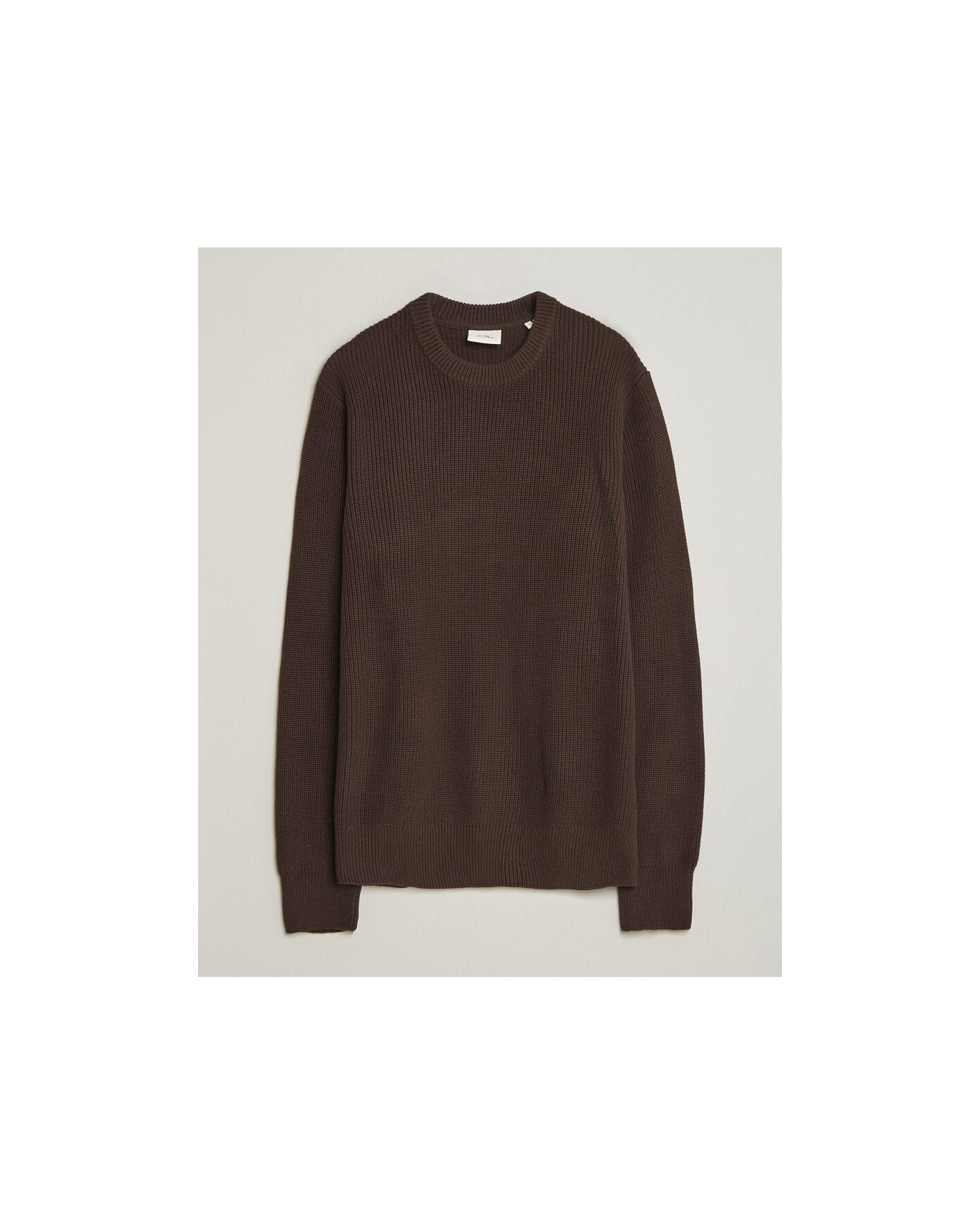Hombres | Jerséis y prendas de punto | LES DEUX | Rib Crewneck Knit Molé Brown