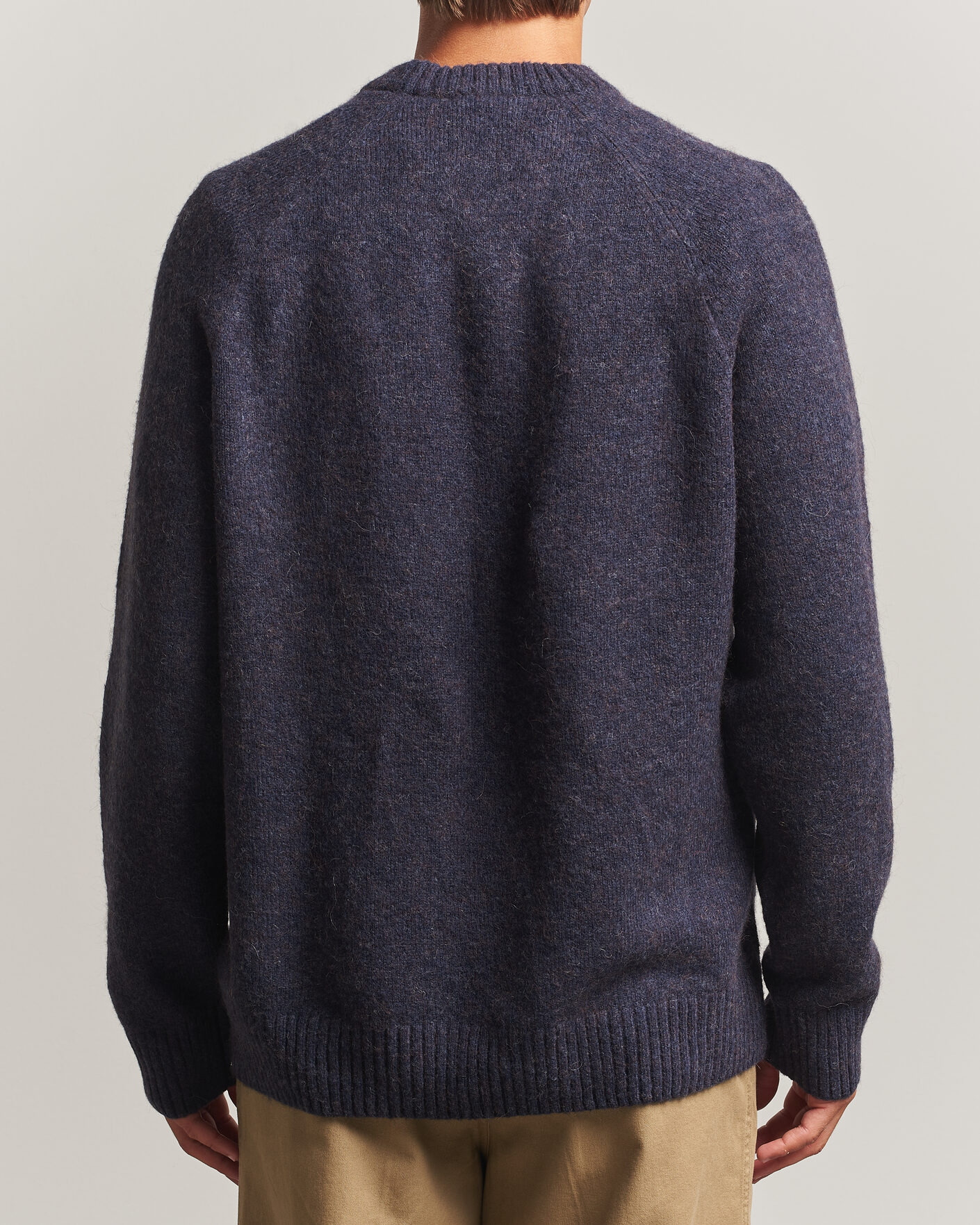 Hombres | Jerséis y prendas de punto | LES DEUX | Soft Roundneck Knit Dark Navy