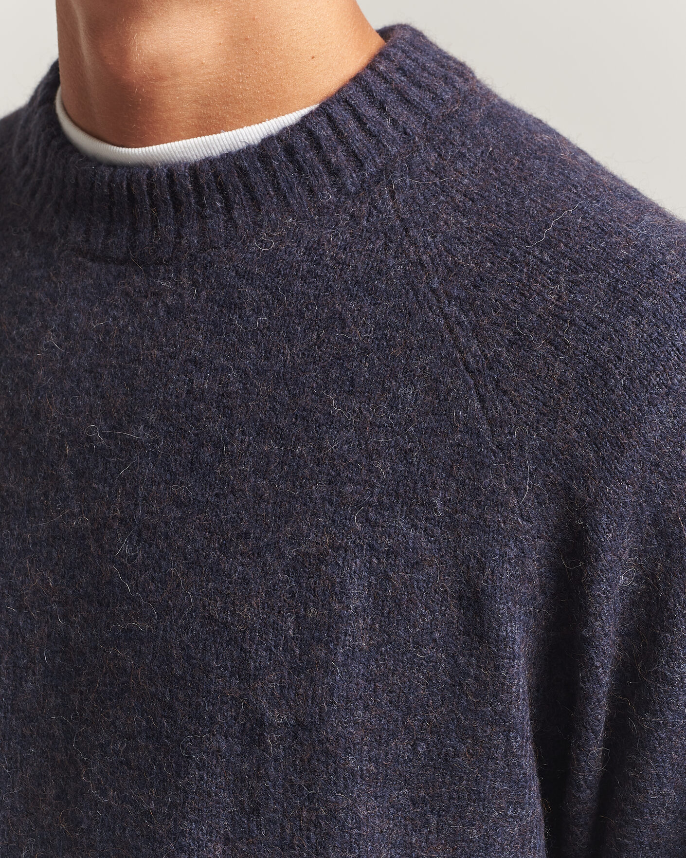 Hombres | Jerséis y prendas de punto | LES DEUX | Soft Roundneck Knit Dark Navy
