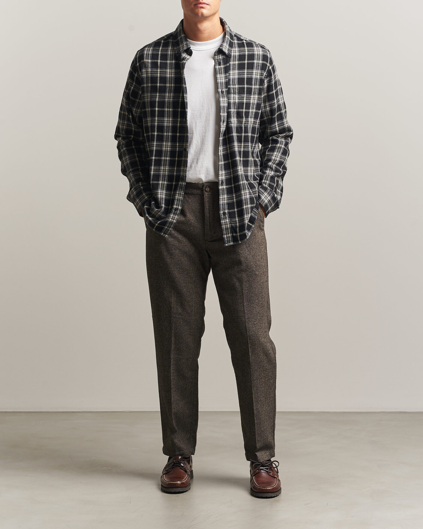 Hombres | Pantalones | LES DEUX | Wool Melange Reg Suit Pants Caribou