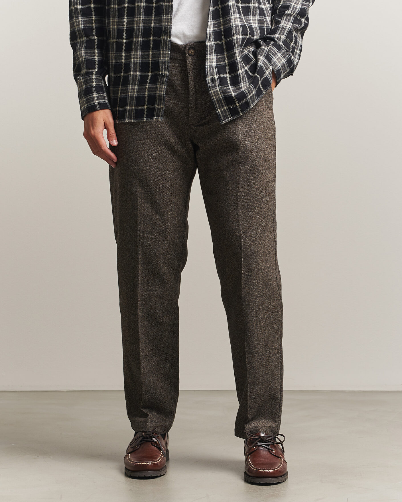 Hombres | Pantalones | LES DEUX | Wool Melange Reg Suit Pants Caribou