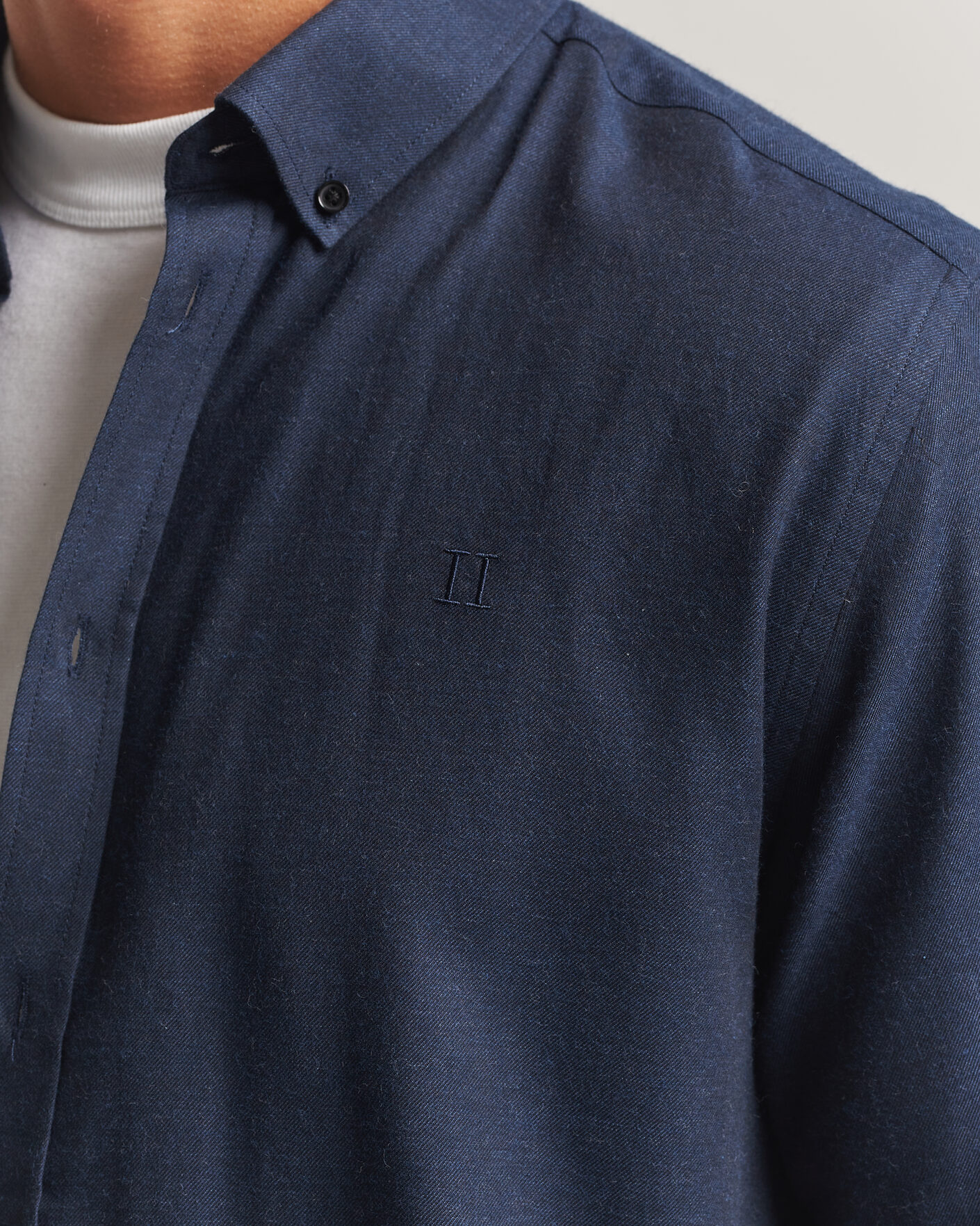 Hombres | Camisas | LES DEUX | Soft Flannel Shirt Dark Navy