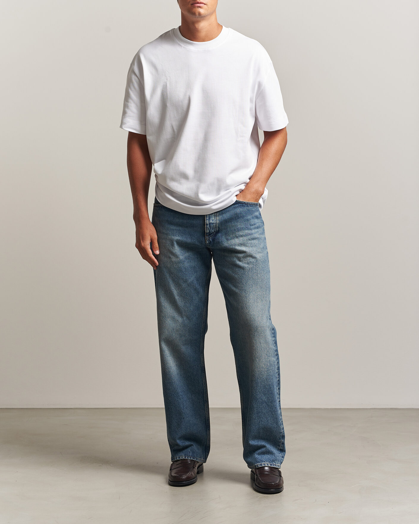 Hombres | Camisetas | LES DEUX | Heavyweight T-Shirt White