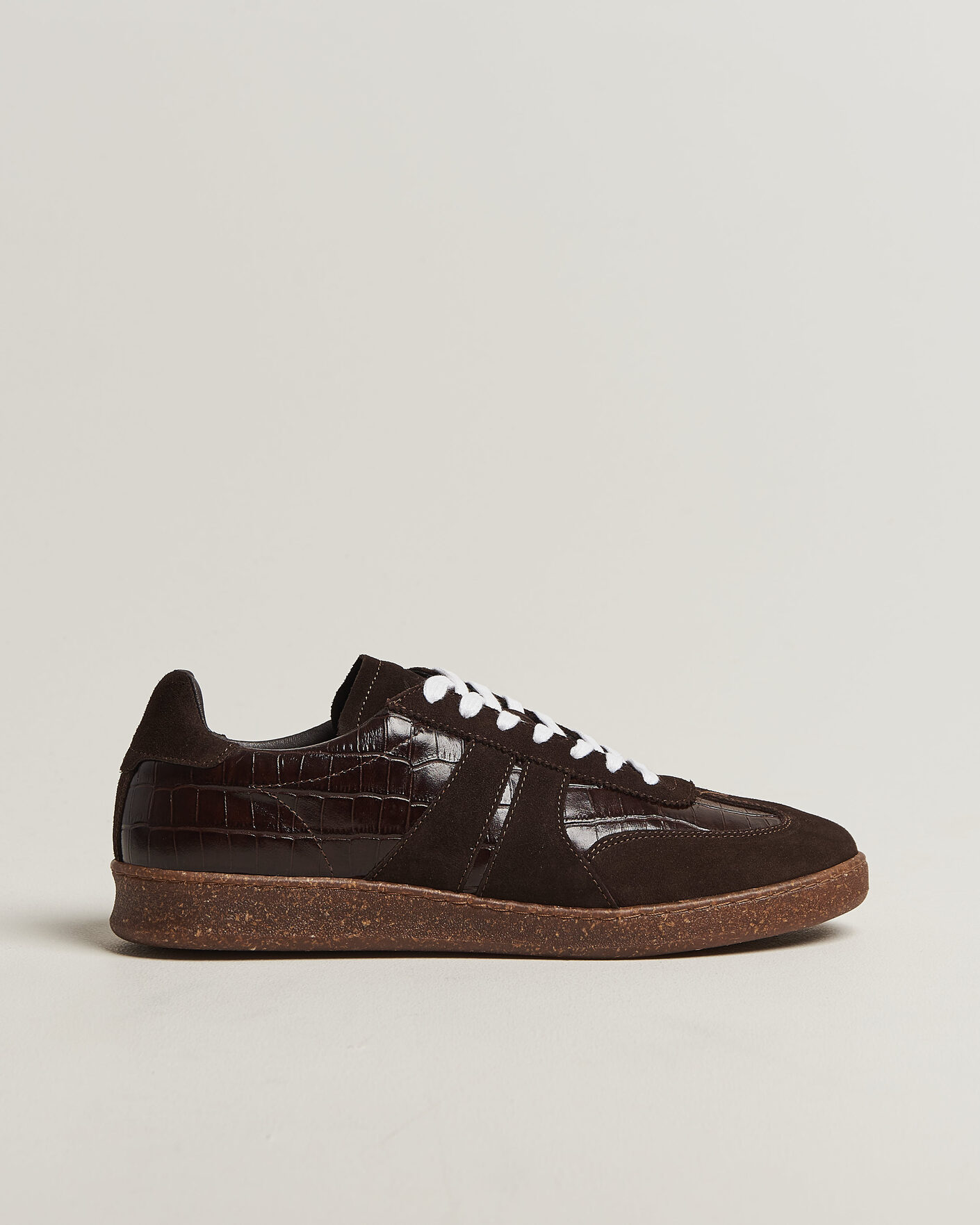 Hombres | Zapatillas | LES DEUX | Croco Sneaker Molé Brown