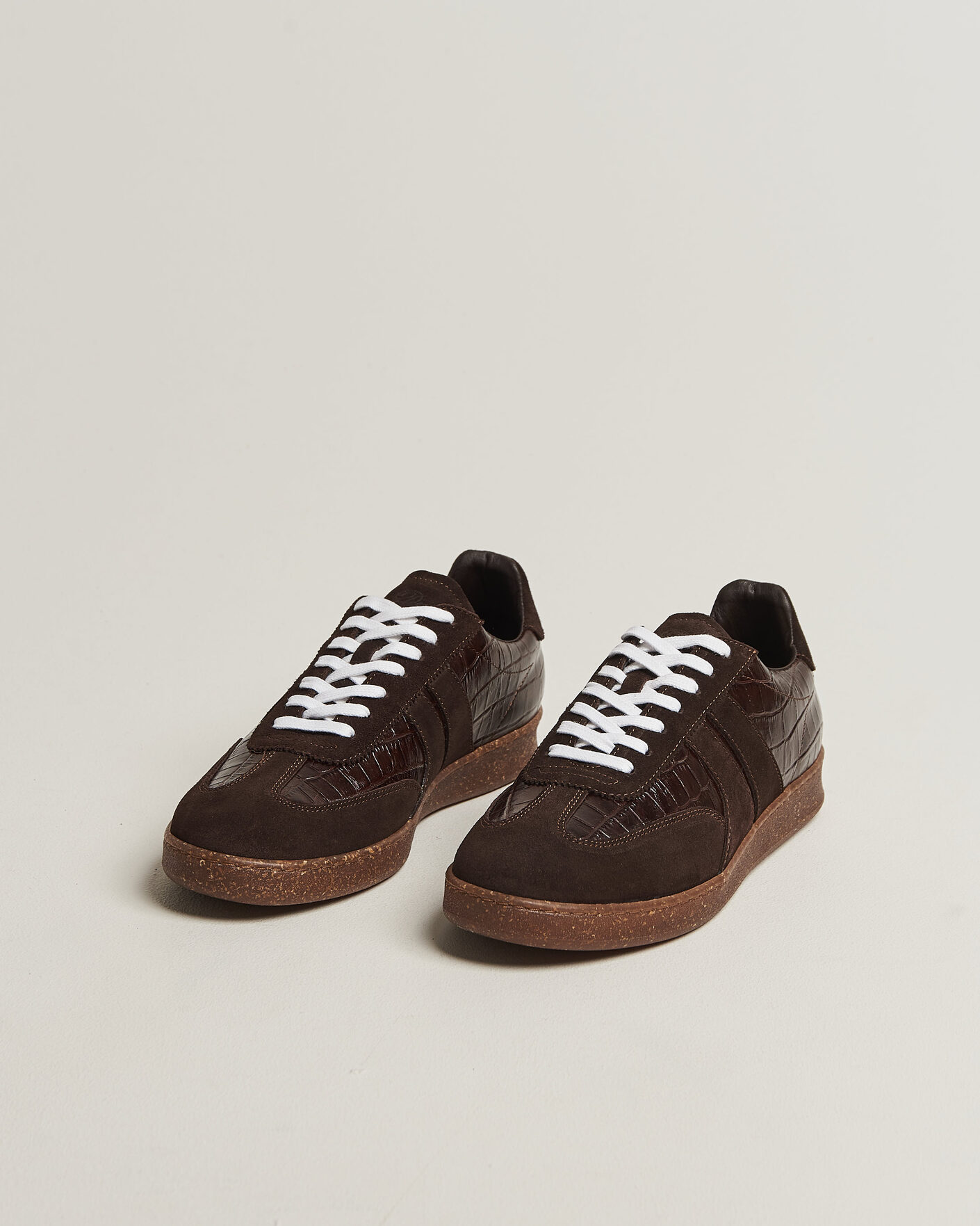 Hombres | Zapatillas | LES DEUX | Croco Sneaker Molé Brown