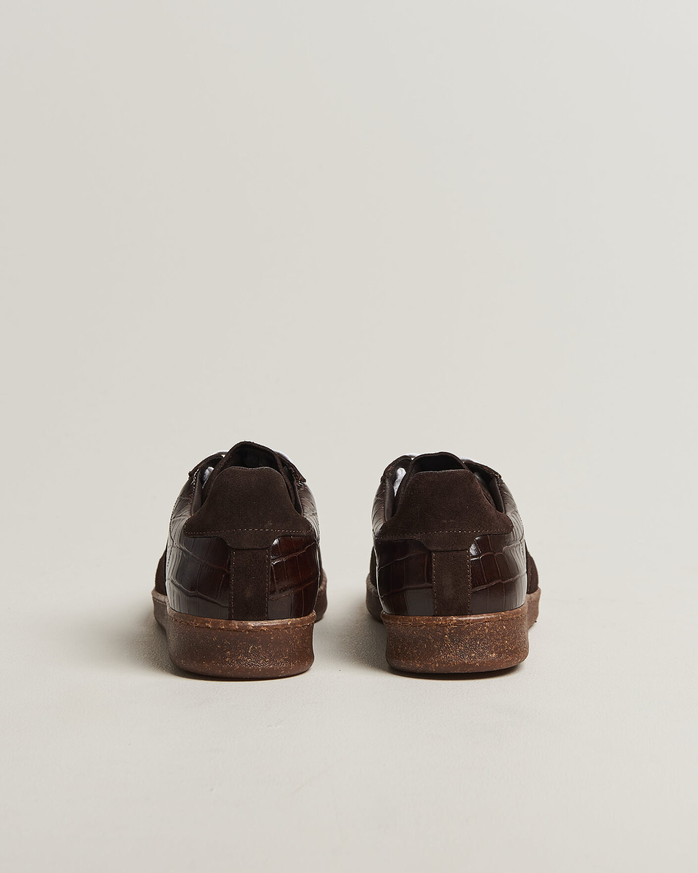 Hombres | Zapatillas | LES DEUX | Croco Sneaker Molé Brown