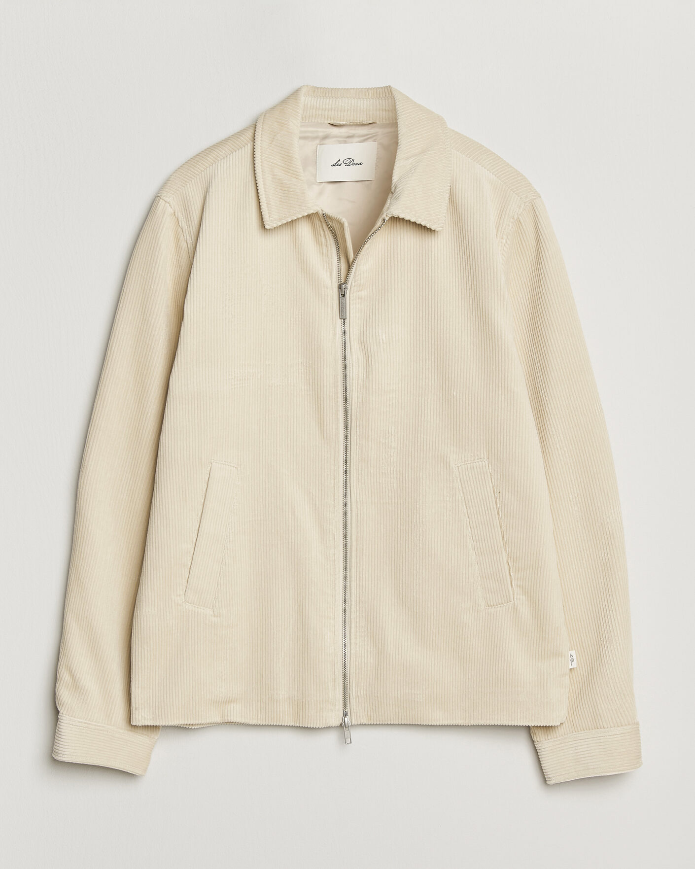 Hombres | Abrigos y chaquetas | LES DEUX | Corduroy Zipper Coach Jacket Ivory