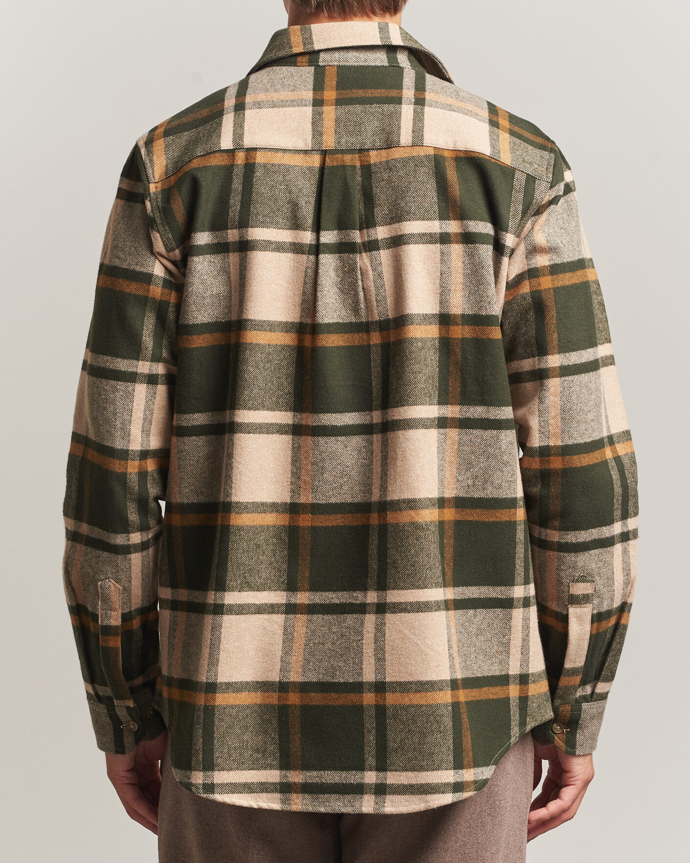 Hombres | Camisas | LES DEUX | Check Flannel Shirt Rosin Green