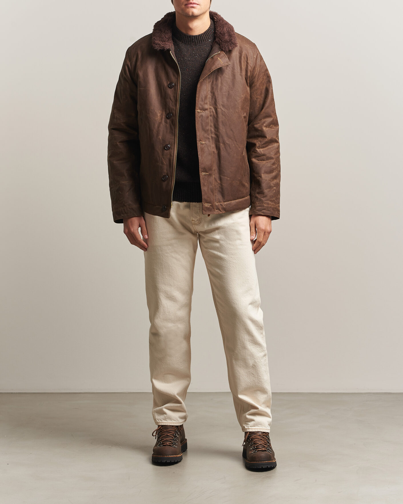 Hombres | Abrigos y chaquetas | Manifattura Ceccarelli | Deck Jacket Dark Tan