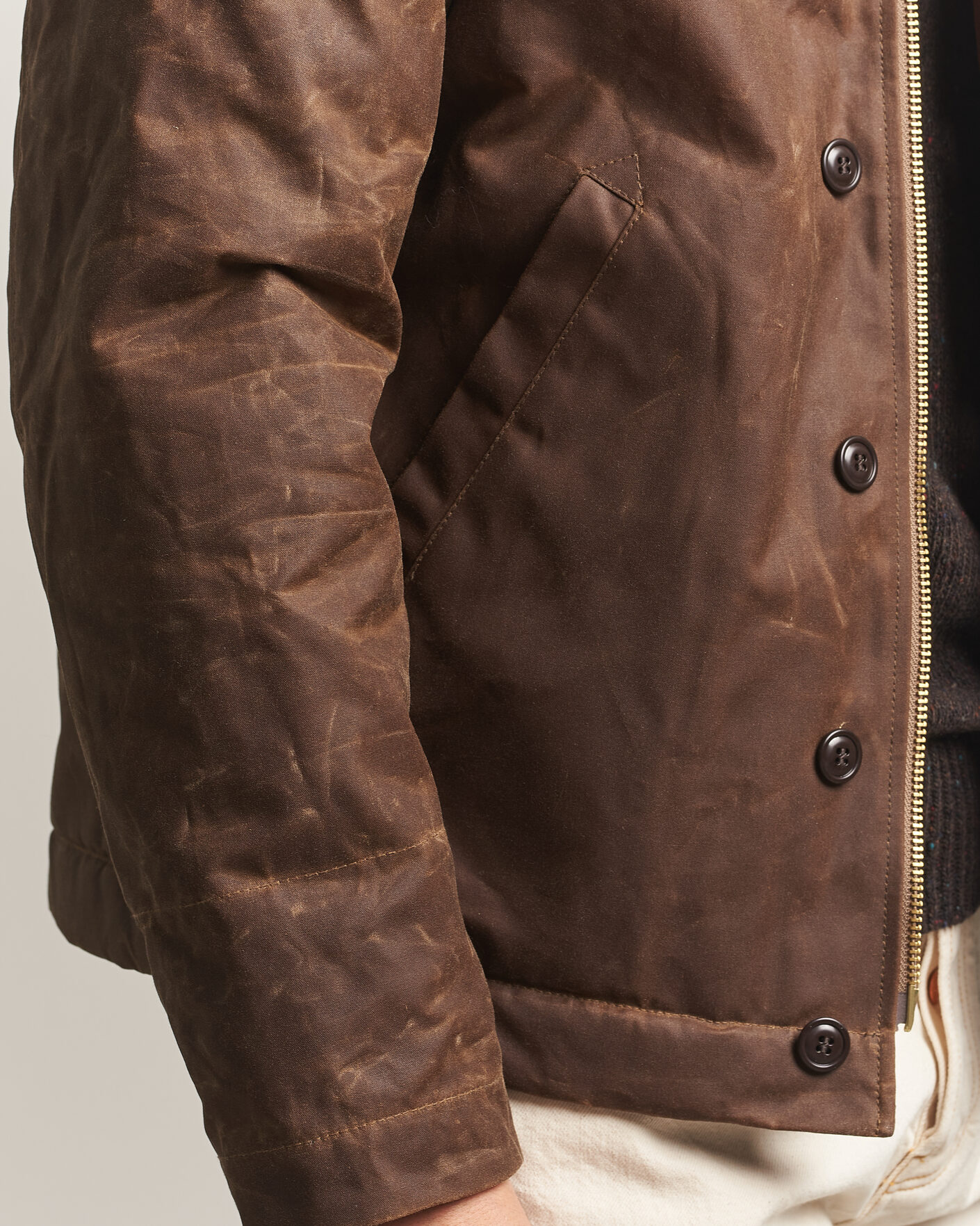 Hombres | Abrigos y chaquetas | Manifattura Ceccarelli | Deck Jacket Dark Tan