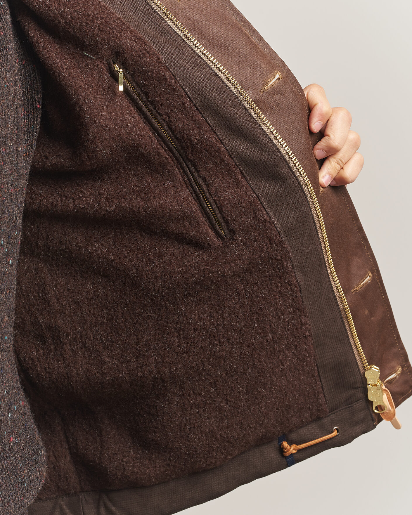 Hombres | Abrigos y chaquetas | Manifattura Ceccarelli | Deck Jacket Dark Tan