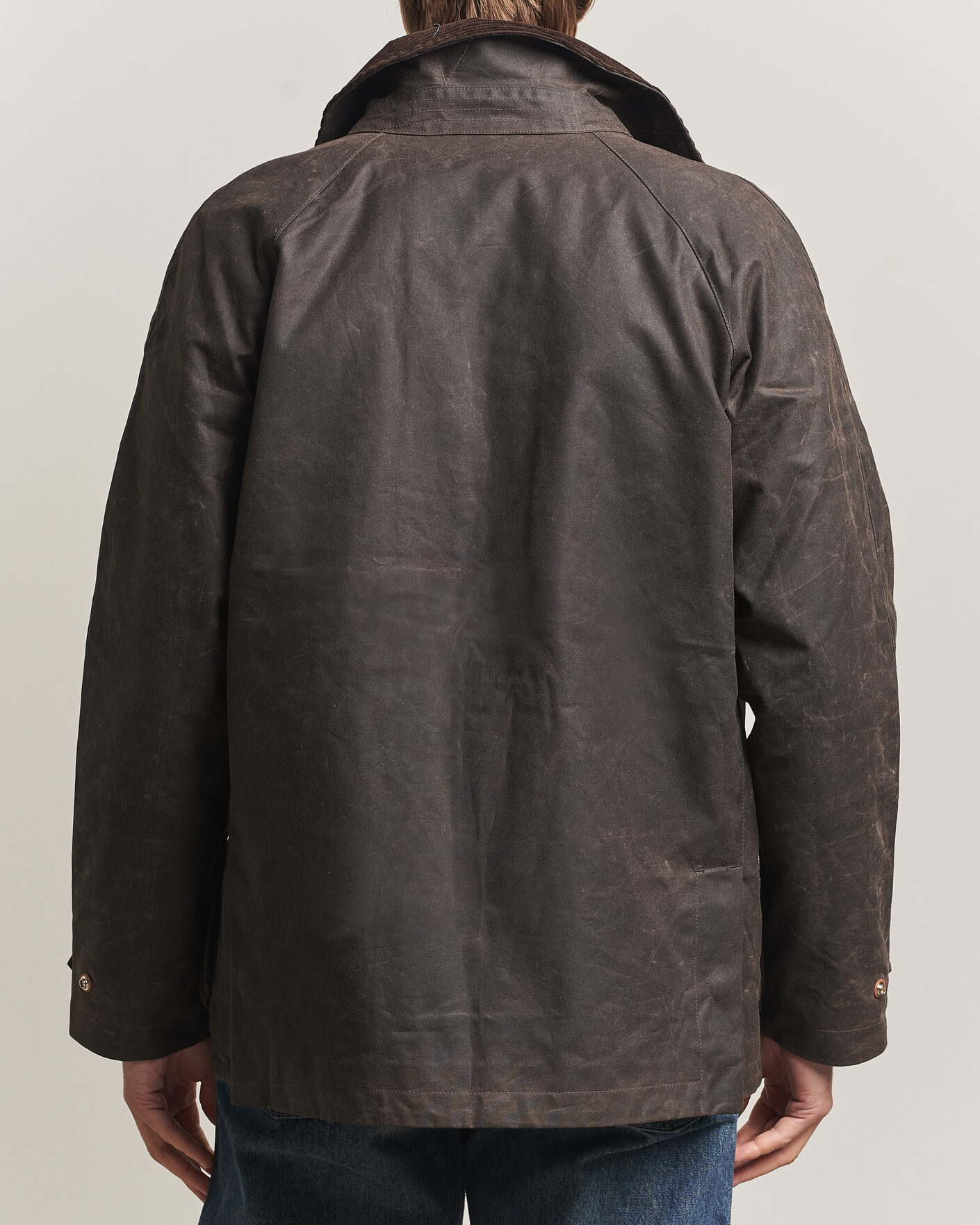 Hombres | Abrigos y chaquetas | Manifattura Ceccarelli | Rain Caban Wax Cloth Chocolate