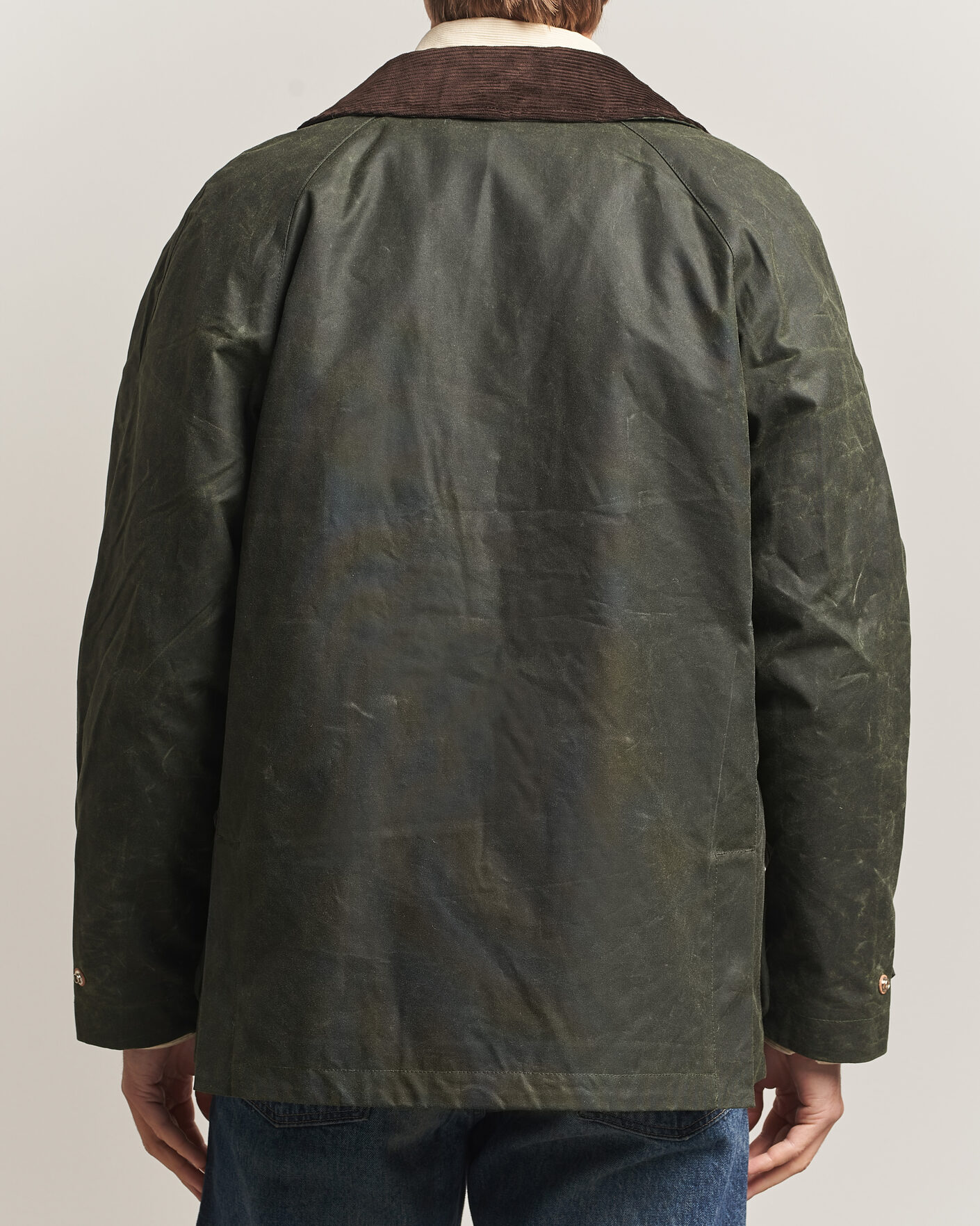 Hombres | Abrigos y chaquetas | Manifattura Ceccarelli | Rain Caban Wax Cloth Dark Green