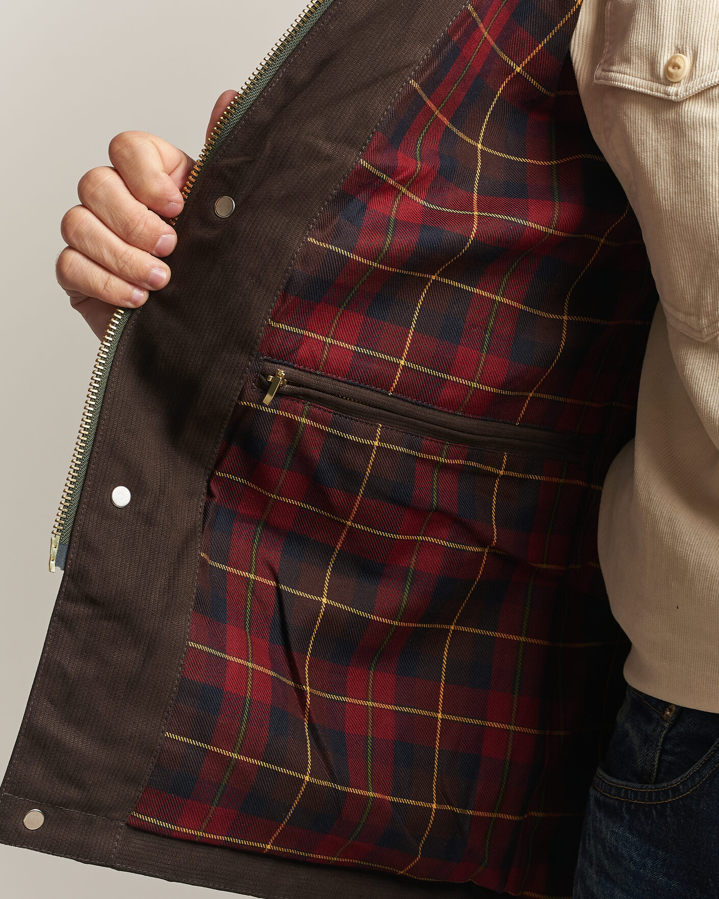 Hombres | Abrigos y chaquetas | Manifattura Ceccarelli | Rain Caban Wax Cloth Dark Green