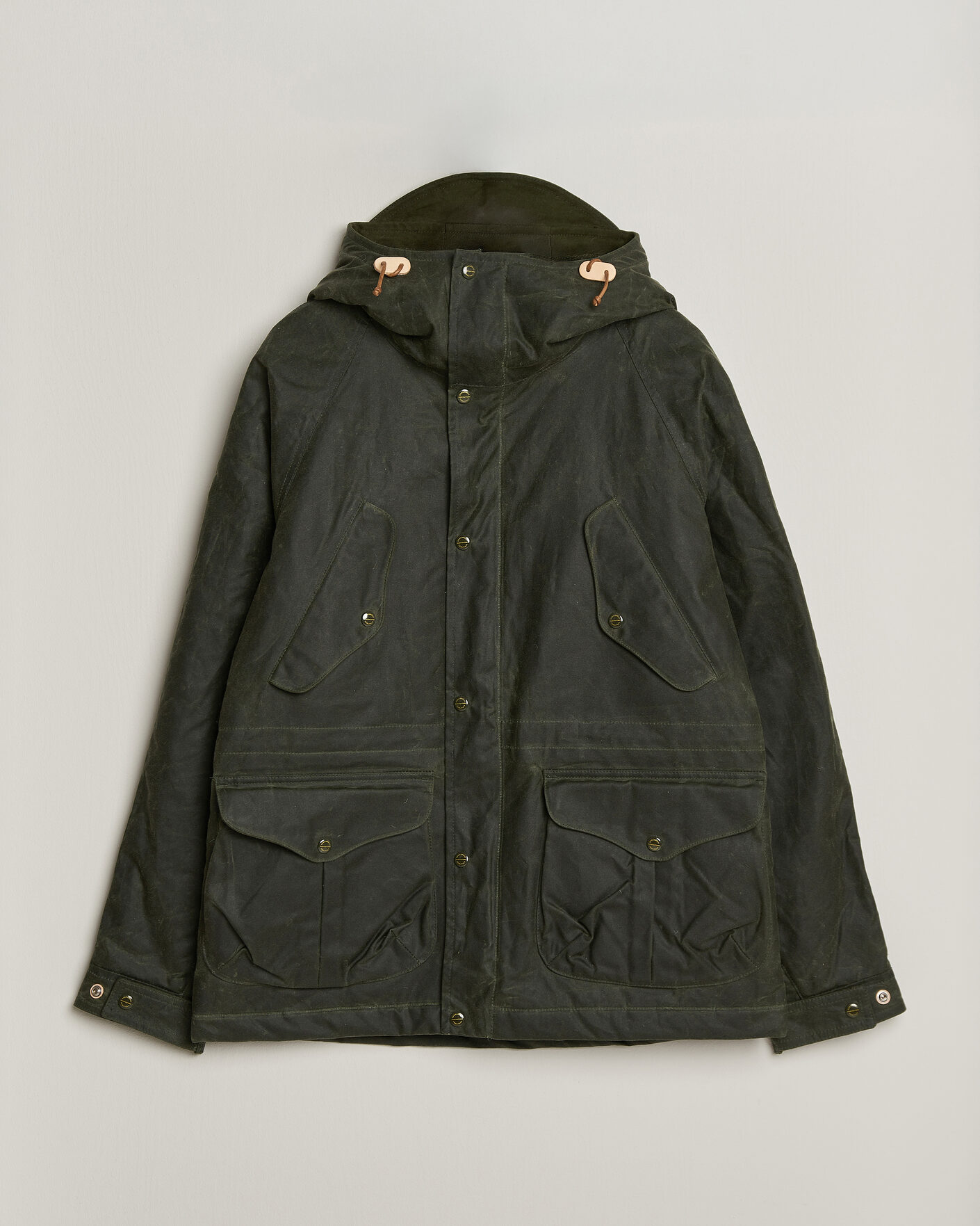 Hombres | Abrigos y chaquetas | Manifattura Ceccarelli | New Fisherman Parka Dark Green