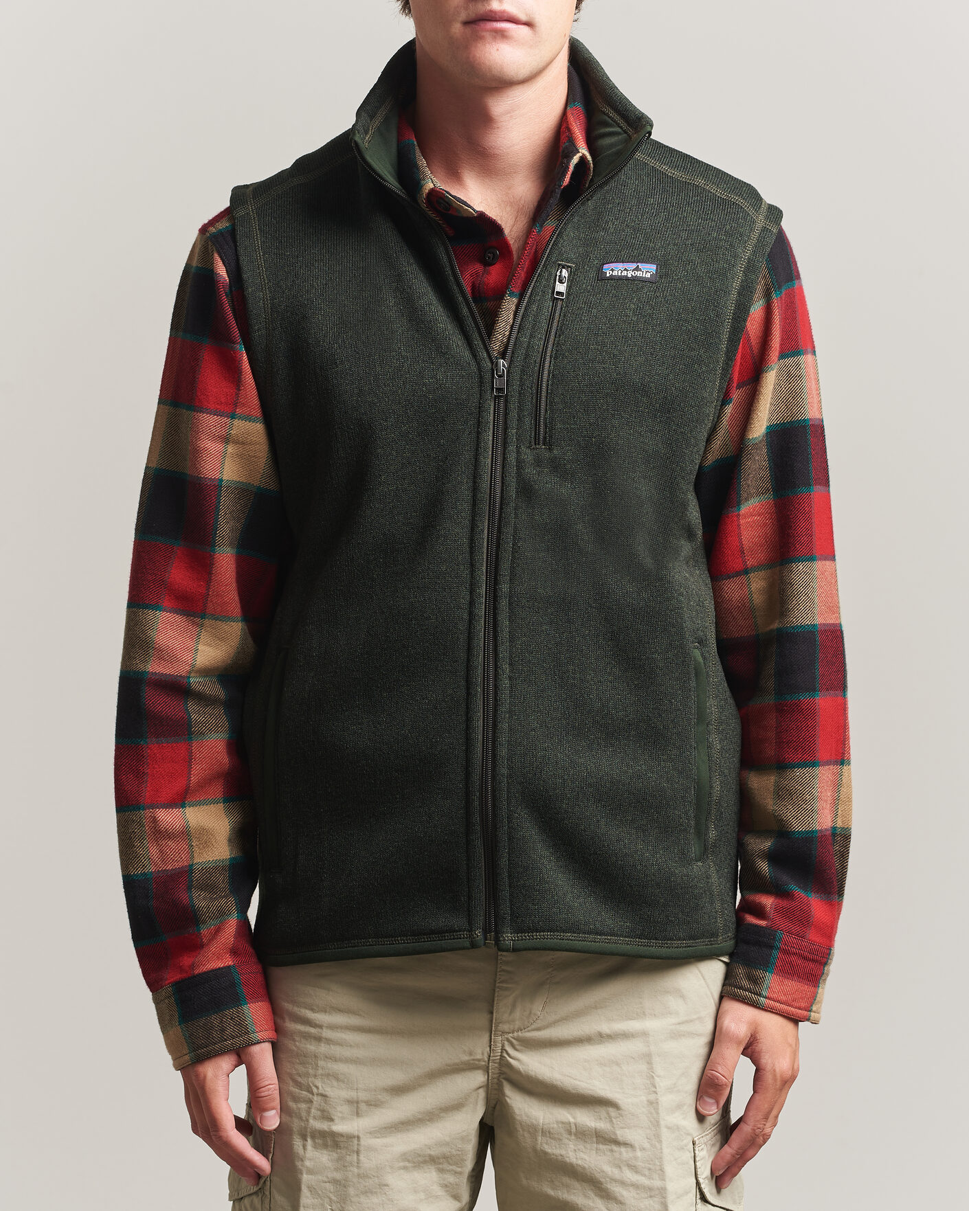 Hombres | Chalecos | Patagonia | Better Sweater Vest Old Growth Green