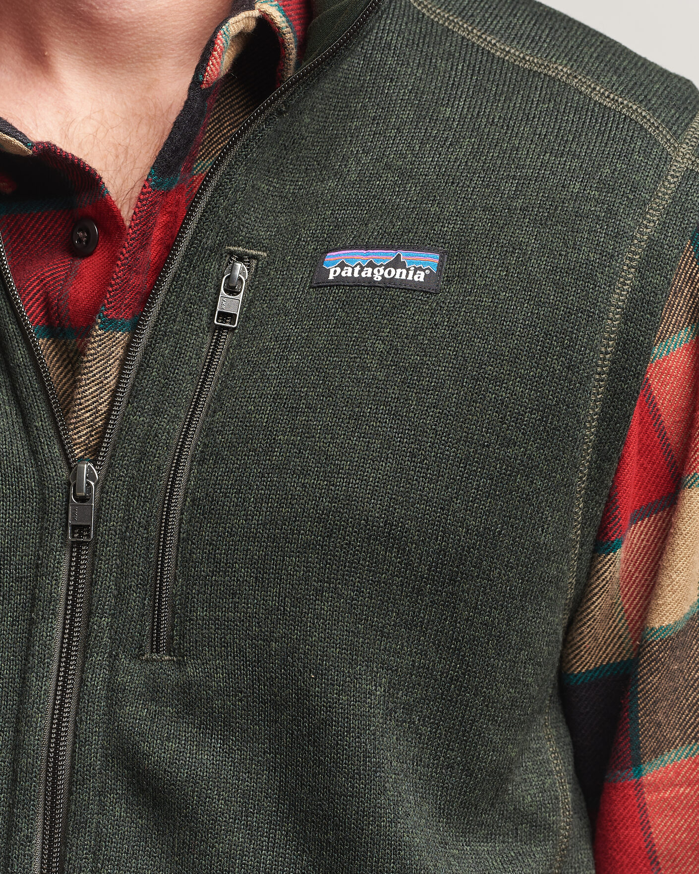 Hombres | Chalecos | Patagonia | Better Sweater Vest Old Growth Green