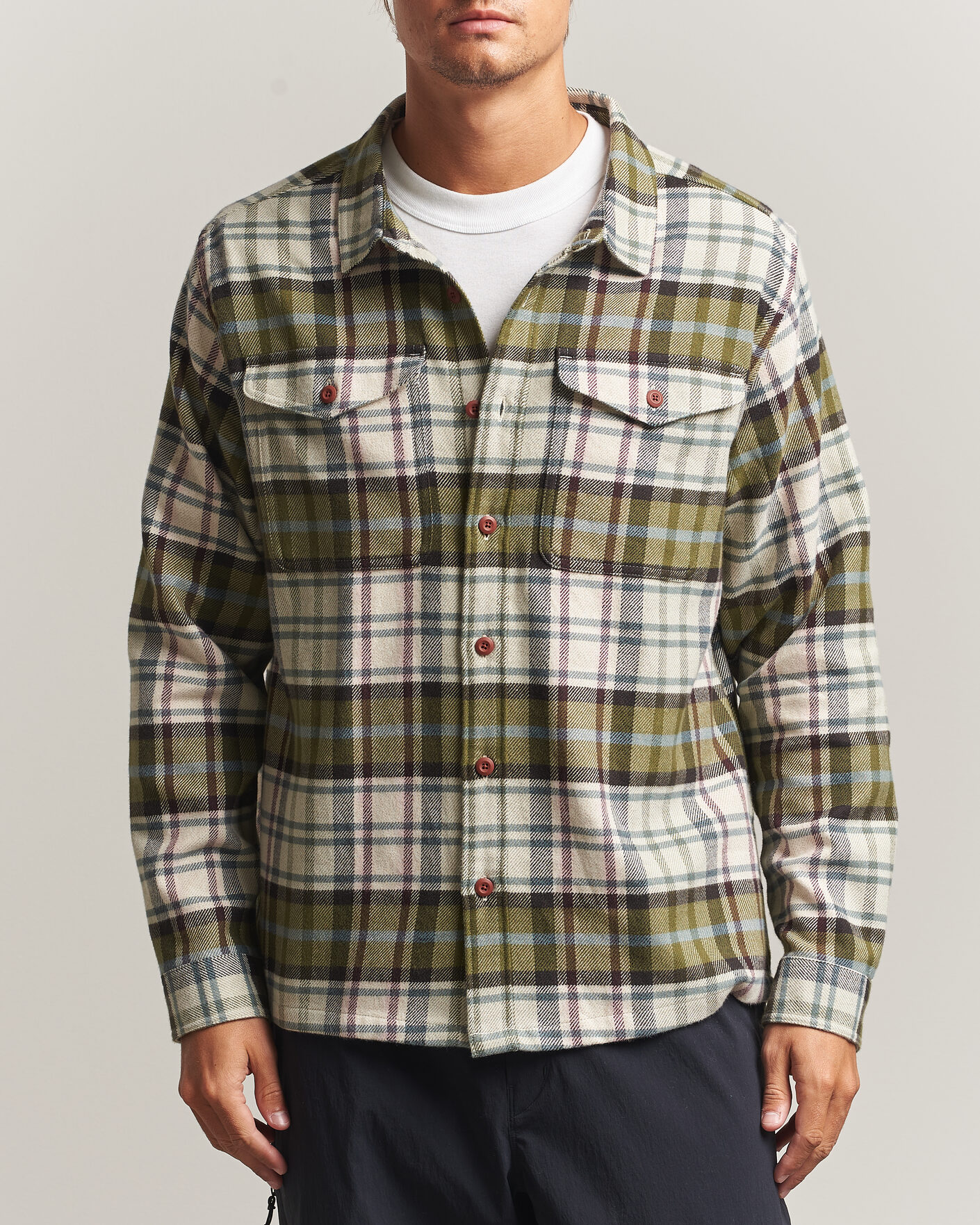 Hombres | Camisas | Patagonia | Fjord Flannel Shirt Weathered Stone