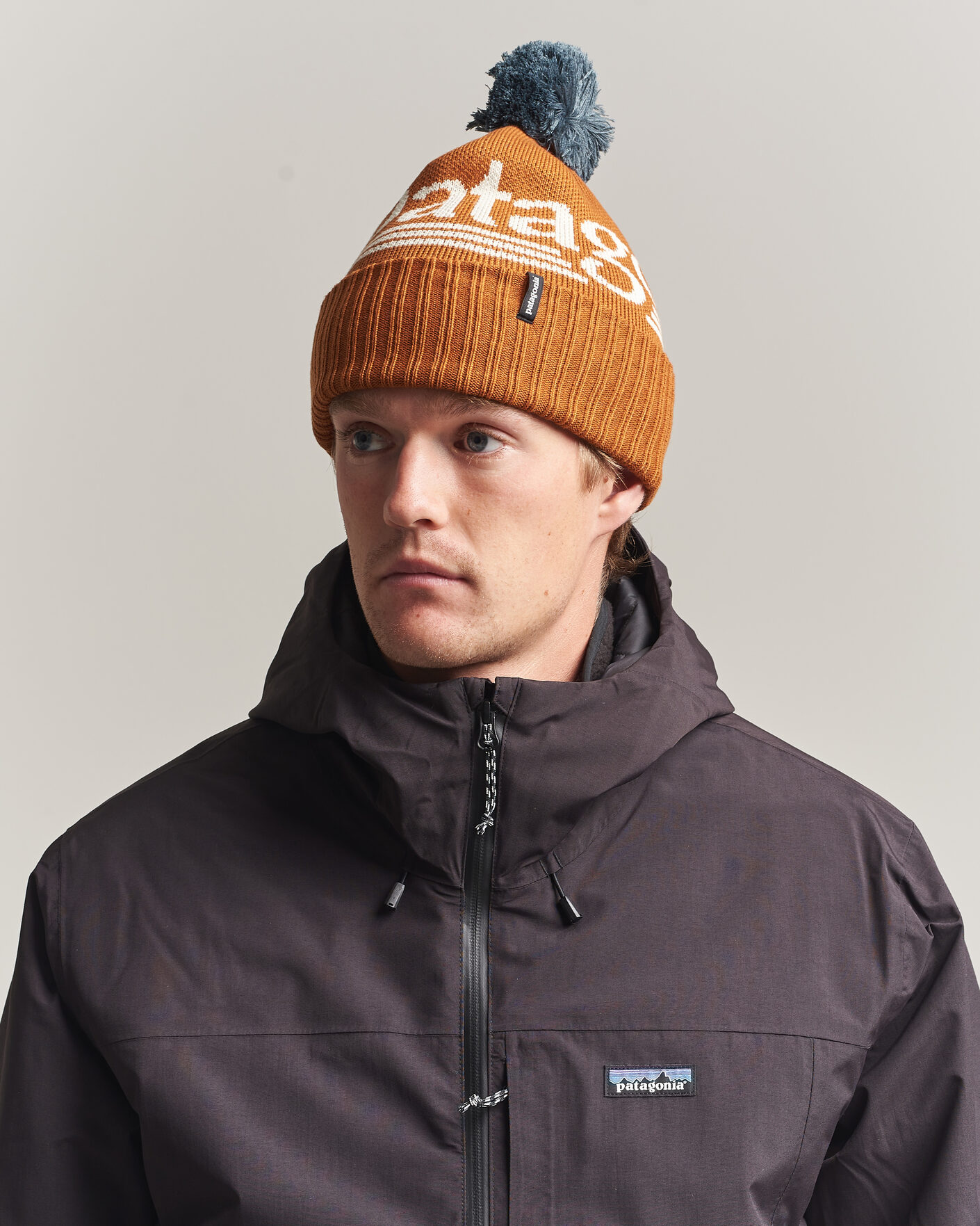 Hombres | Gorros | Patagonia | Powder Town Beanie Cinnamon Brown