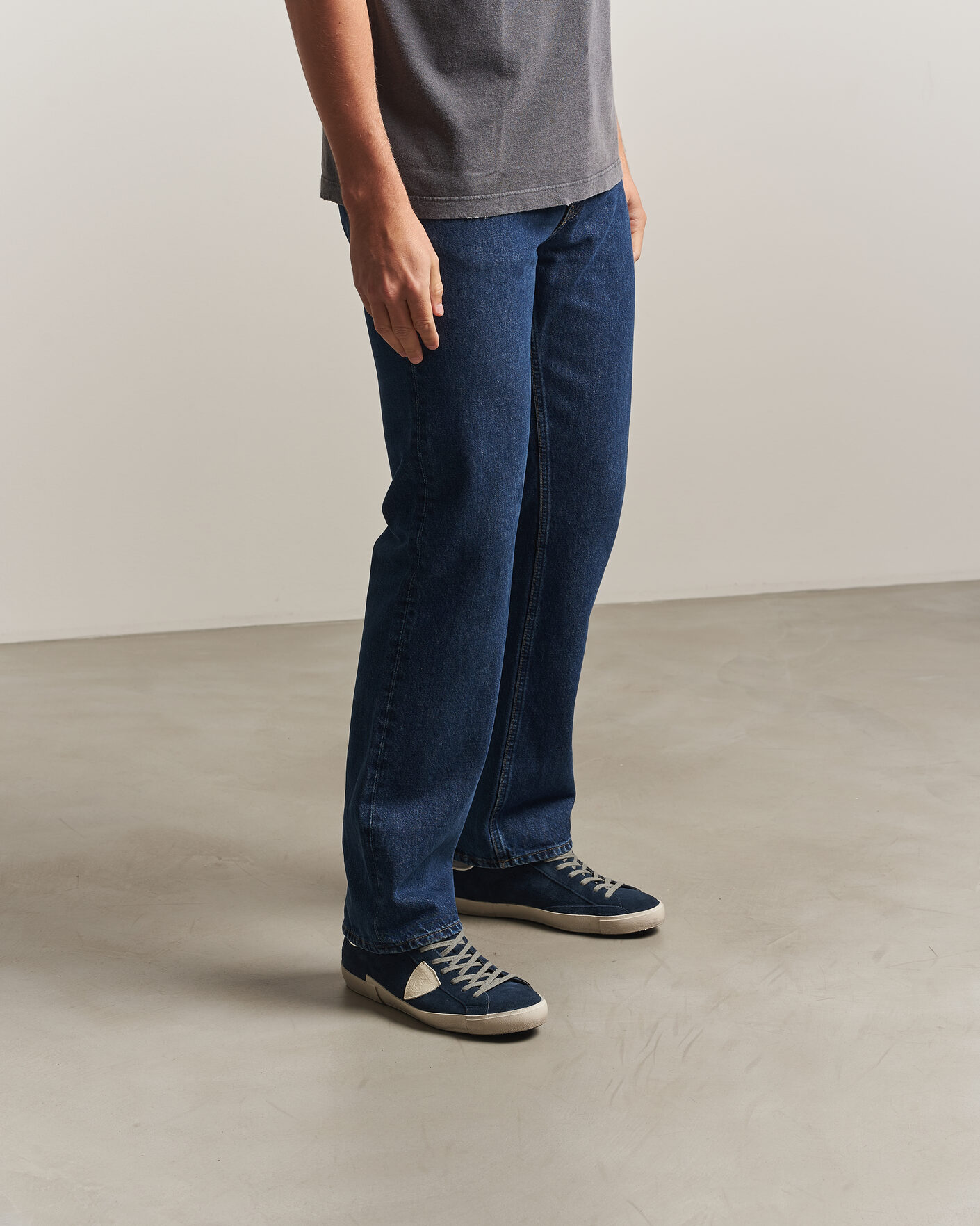 Hombres | Zapatillas | Philippe Model | PRSX Low Top Suede Sneaker Blue/Grey