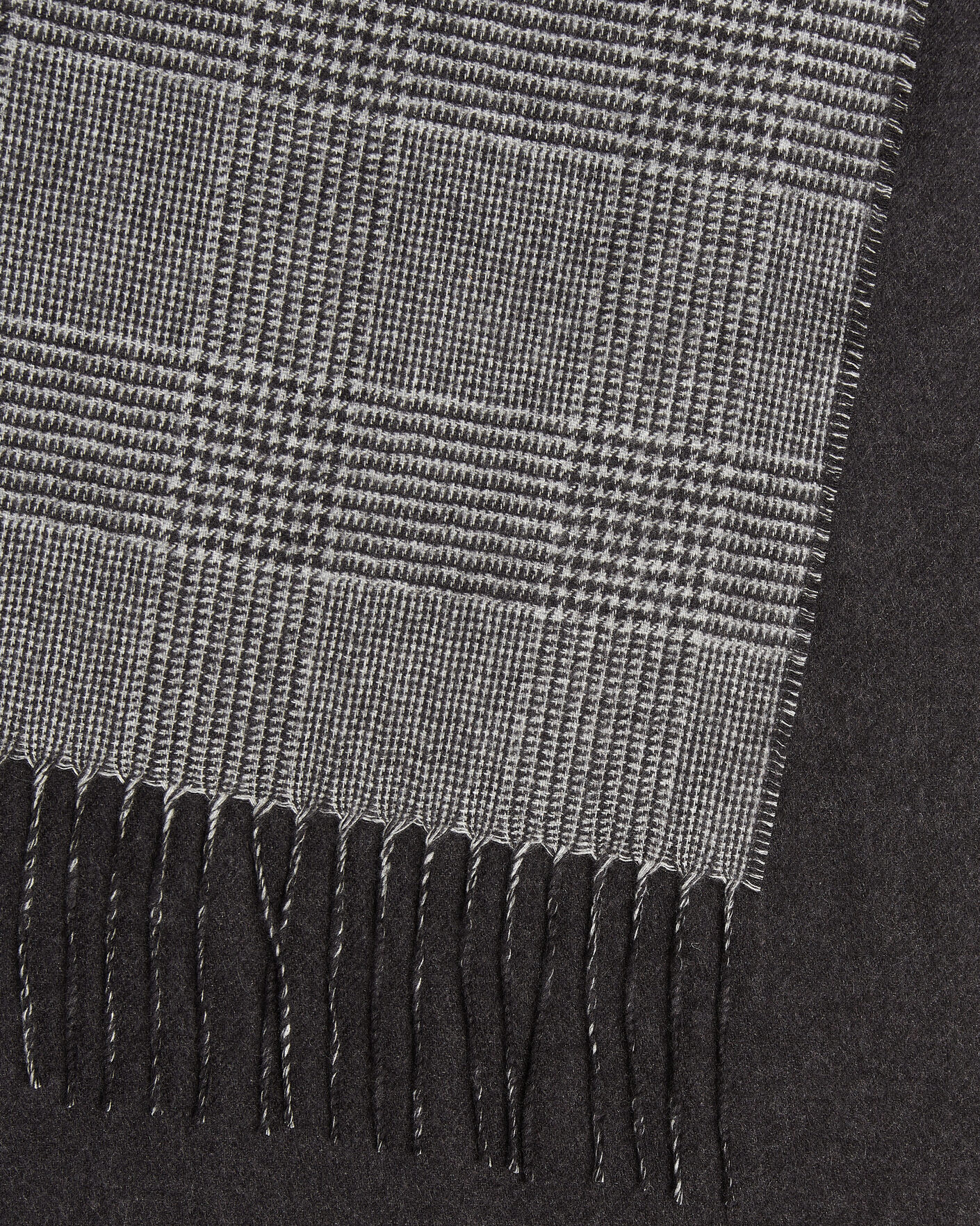 Hombres | Bufandas | Piacenza Cashmere | Cashmere/Silk Glencheck Scarf Grey Melange