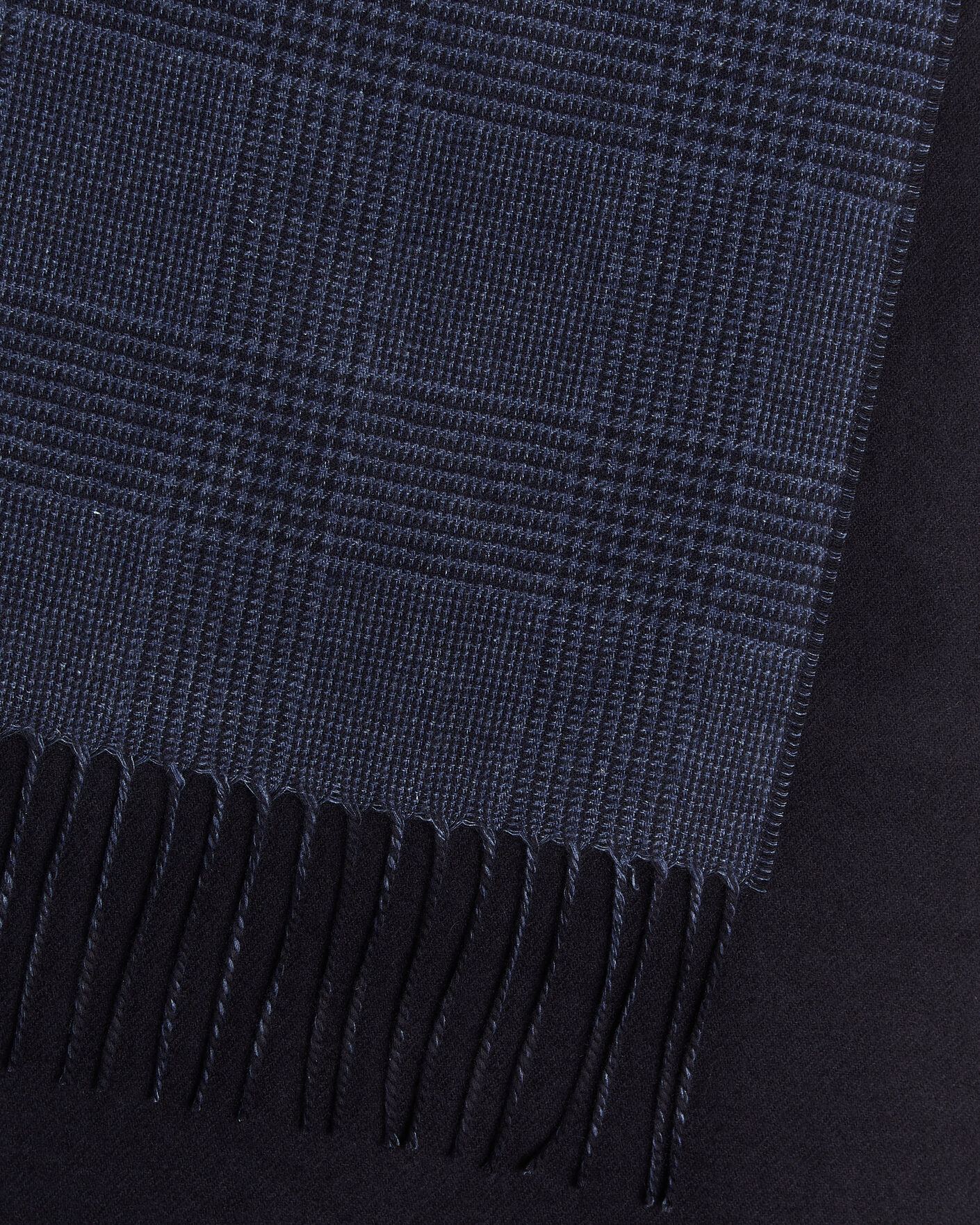 Hombres | Bufandas | Piacenza Cashmere | Cashmere/Silk Glencheck Scarf Navy