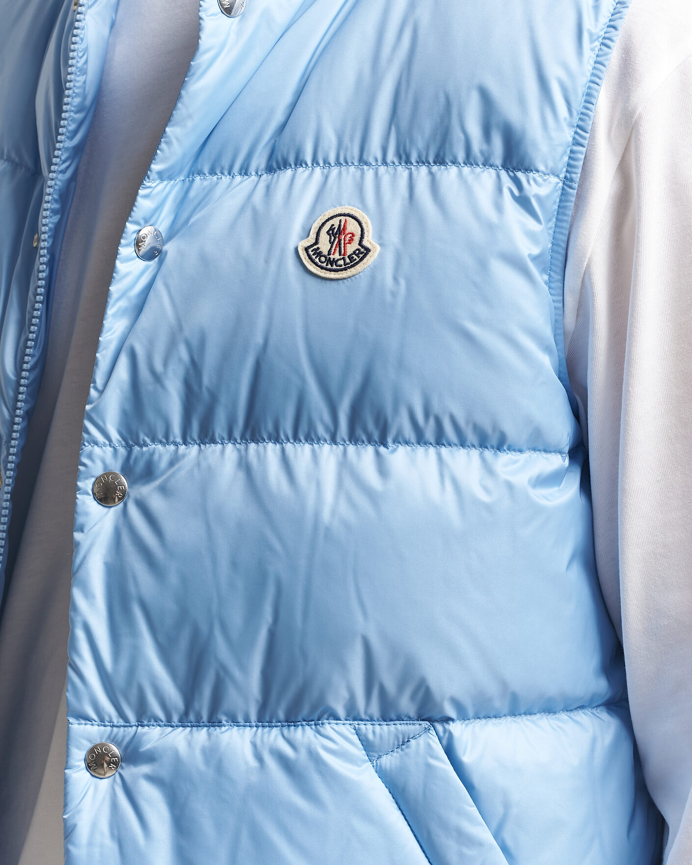 Hombres | Chalecos | Moncler | Tuquerouye Down Vest Light Blue