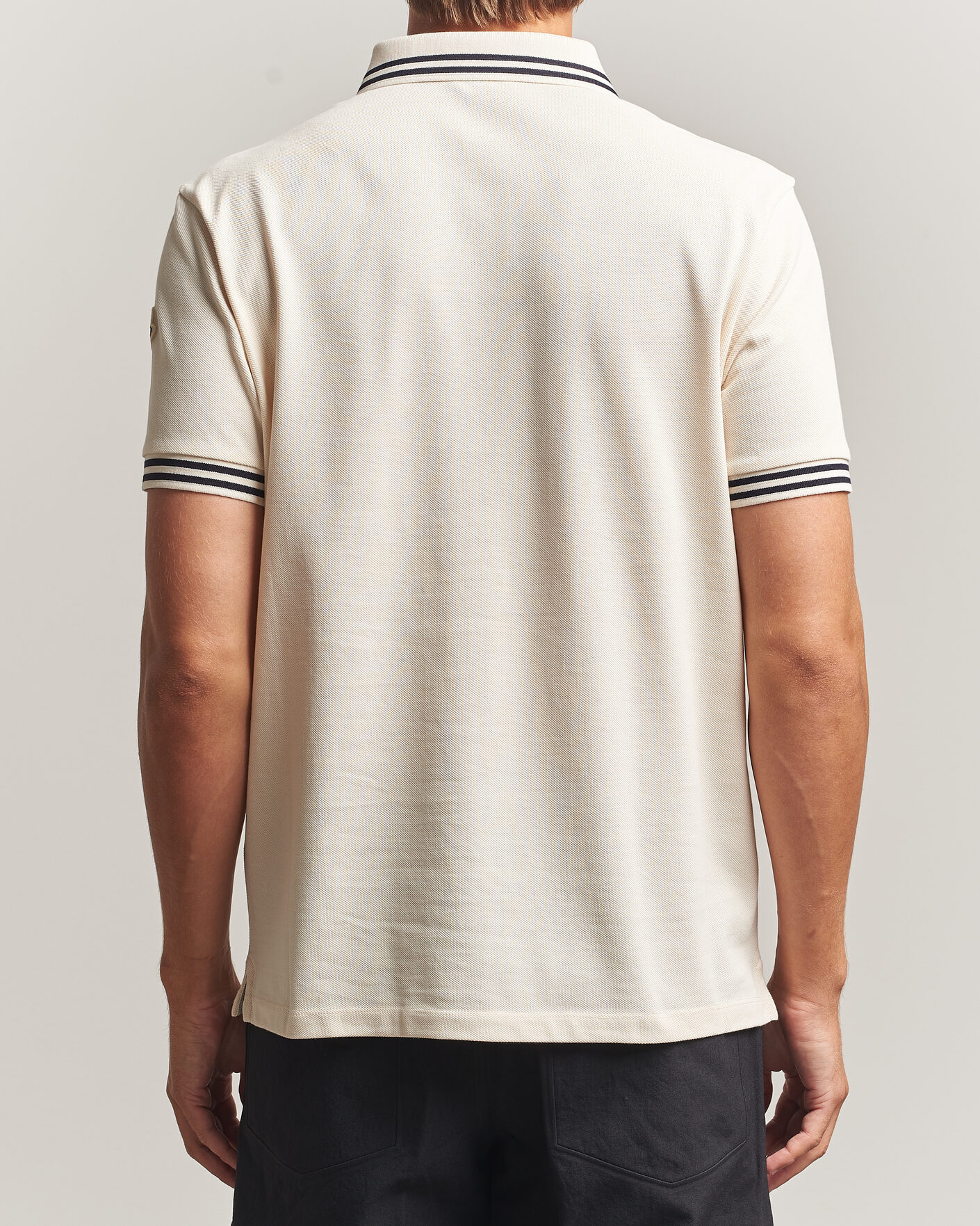Hombres | Polos | Moncler | Contrast Collar Polo Off White