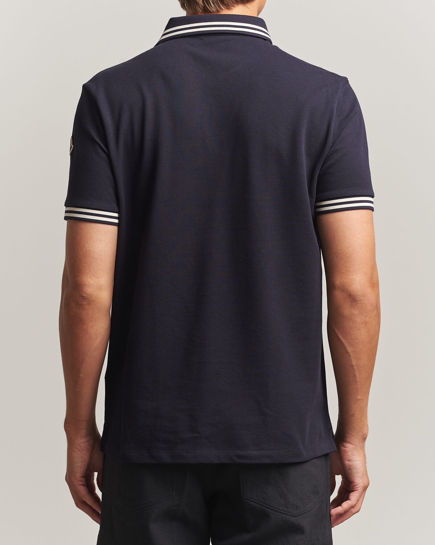 Hombres | Polos | Moncler | Contrast Collar Polo Navy