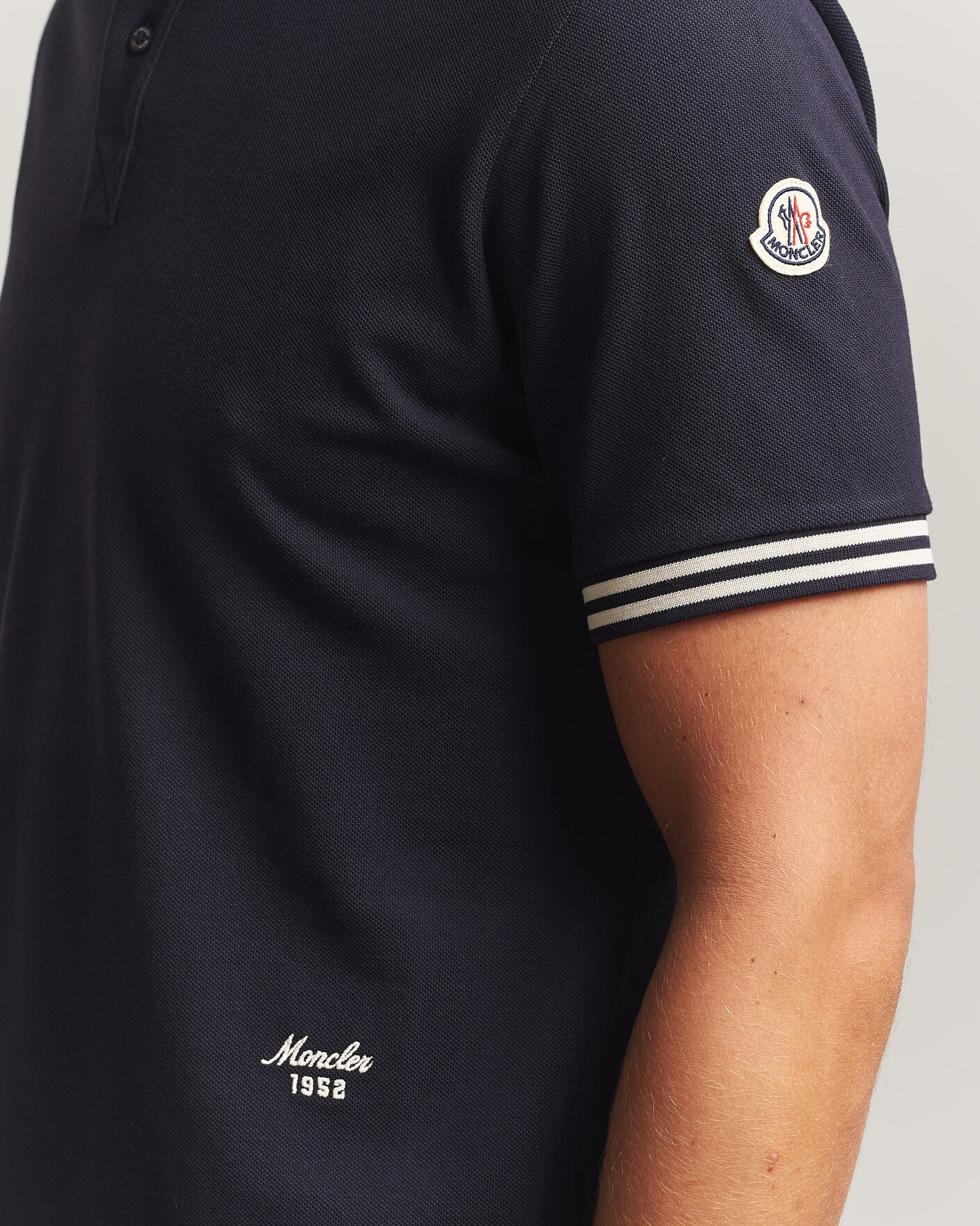 Hombres | Polos | Moncler | Contrast Collar Polo Navy