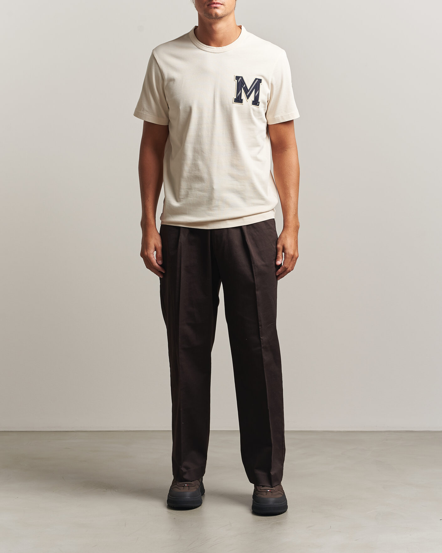 Hombres | Camisetas | Moncler | Varsity Logo T-Shirt Off White