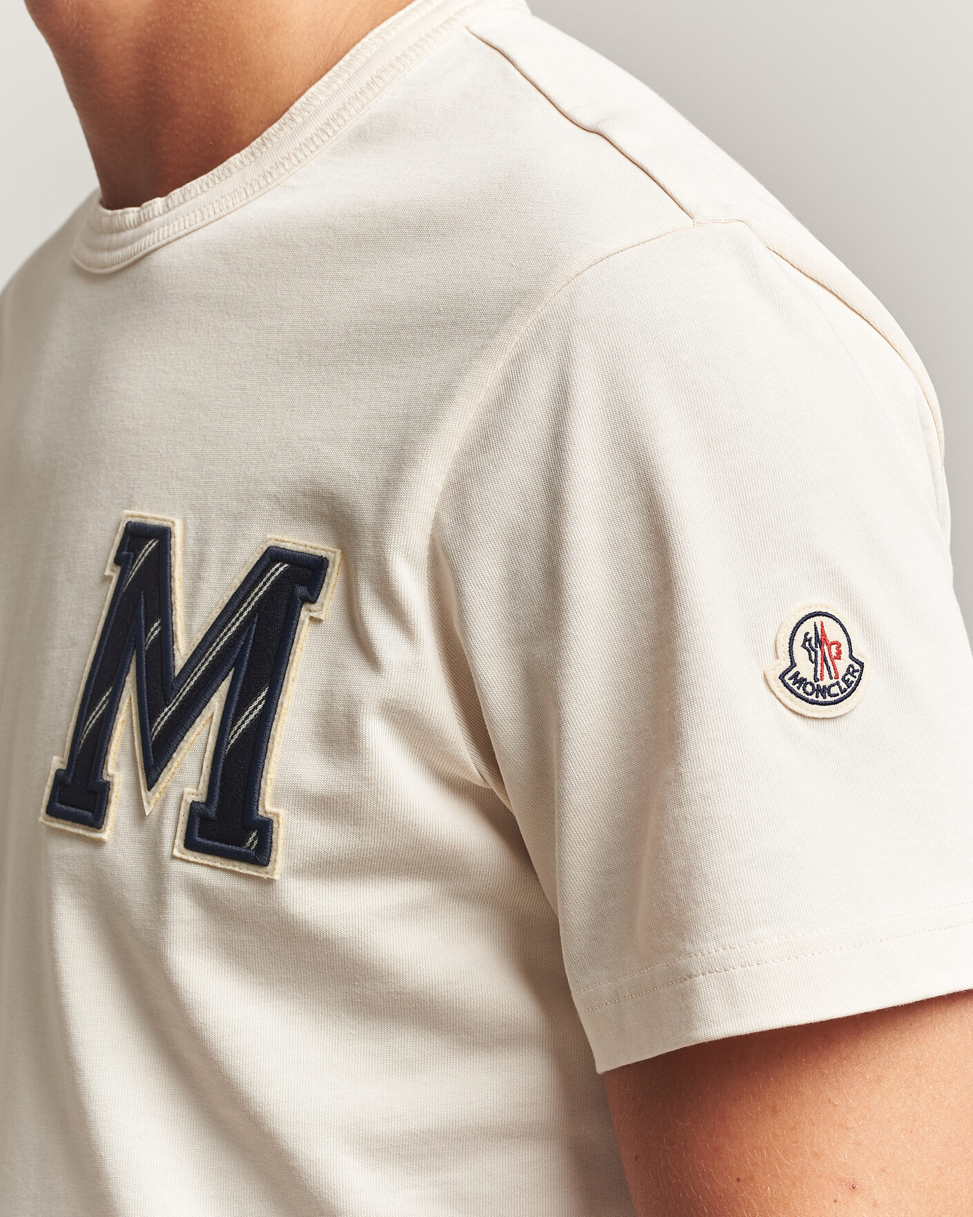 Hombres | Camisetas | Moncler | Varsity Logo T-Shirt Off White
