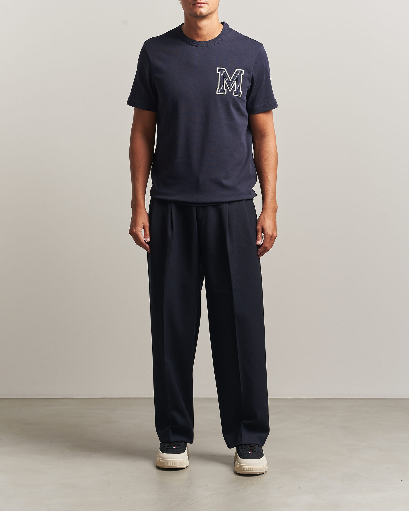 Hombres | Camisetas | Moncler | Varsity Logo T-Shirt Navy