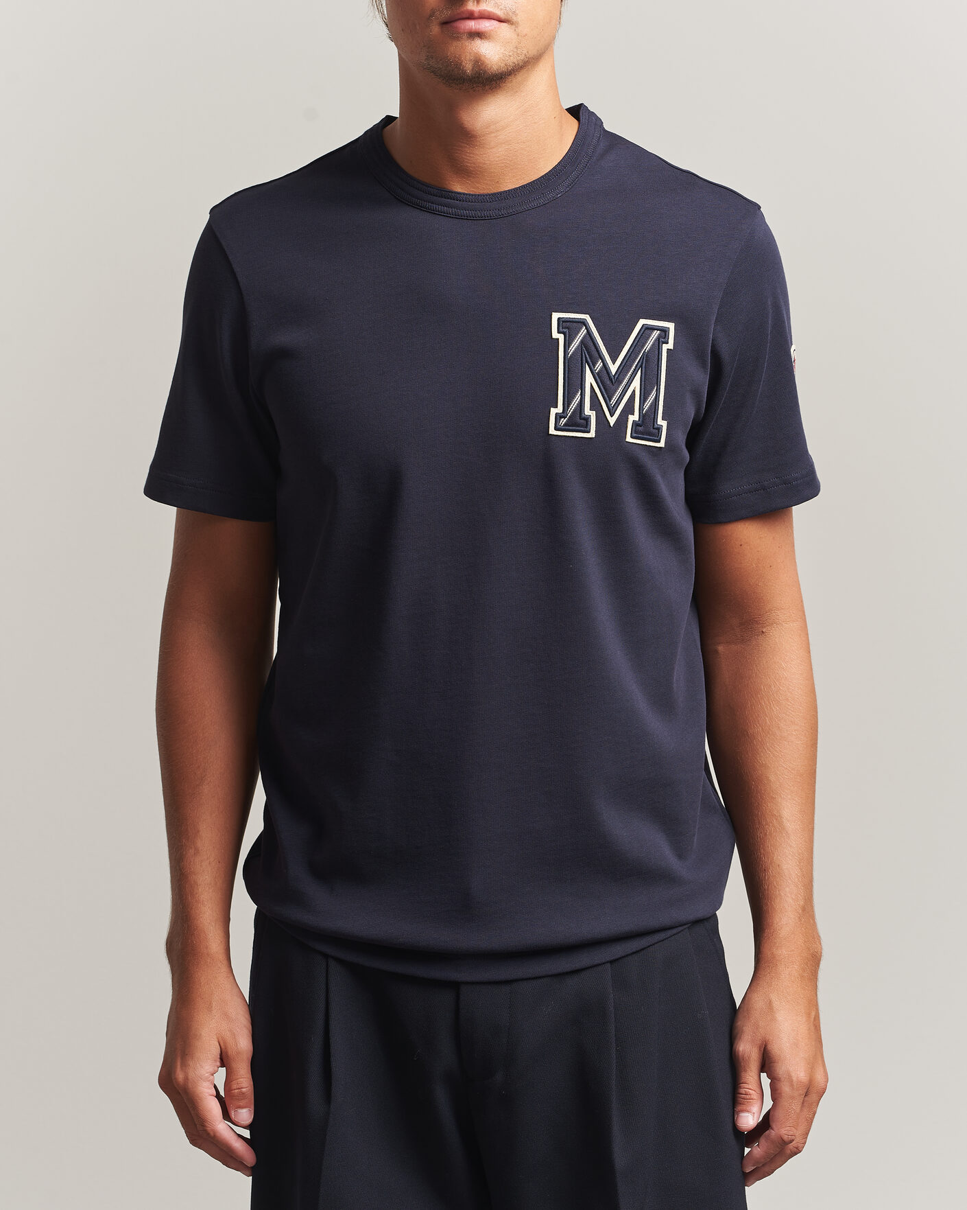 Hombres | Camisetas | Moncler | Varsity Logo T-Shirt Navy