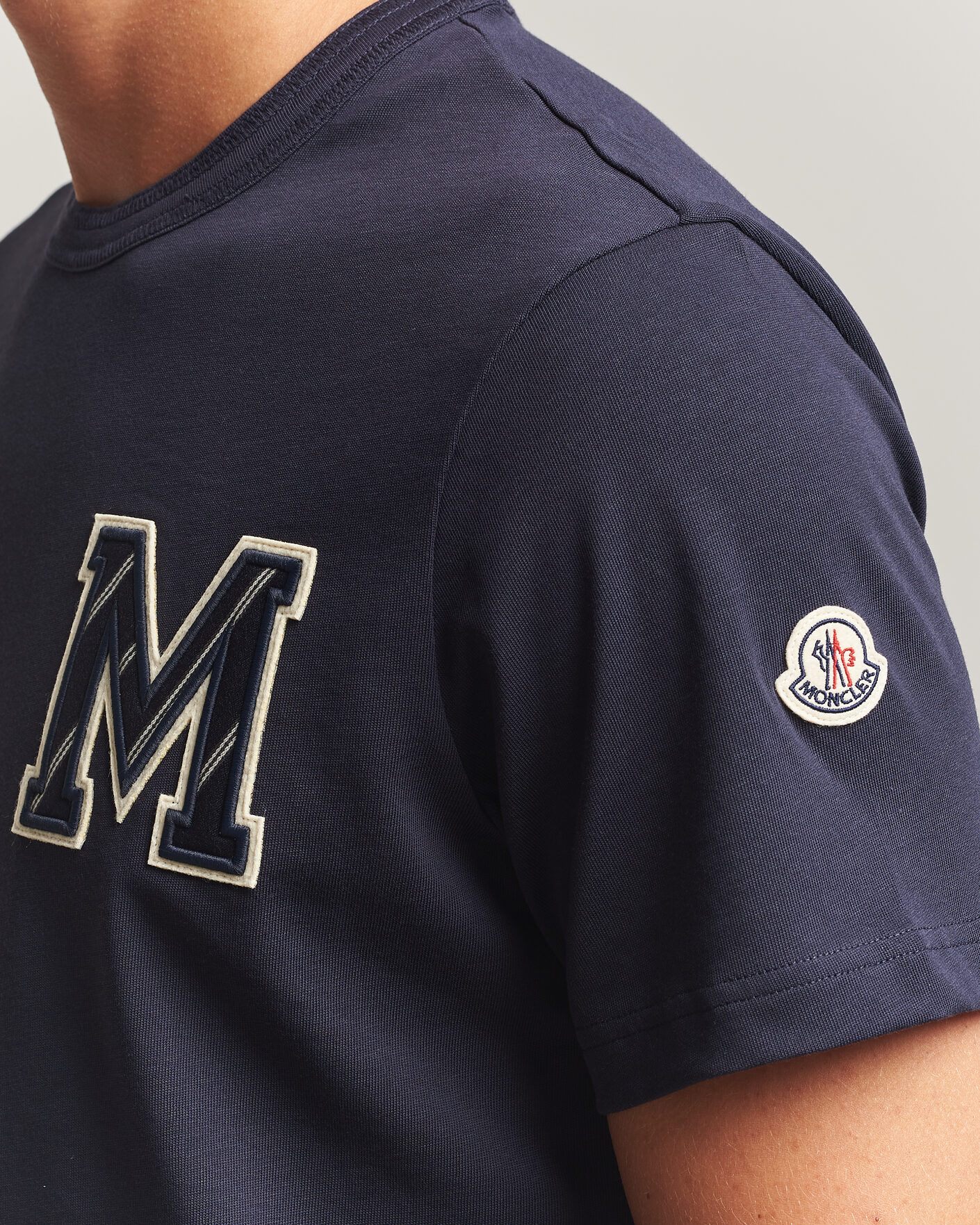 Hombres | Camisetas | Moncler | Varsity Logo T-Shirt Navy
