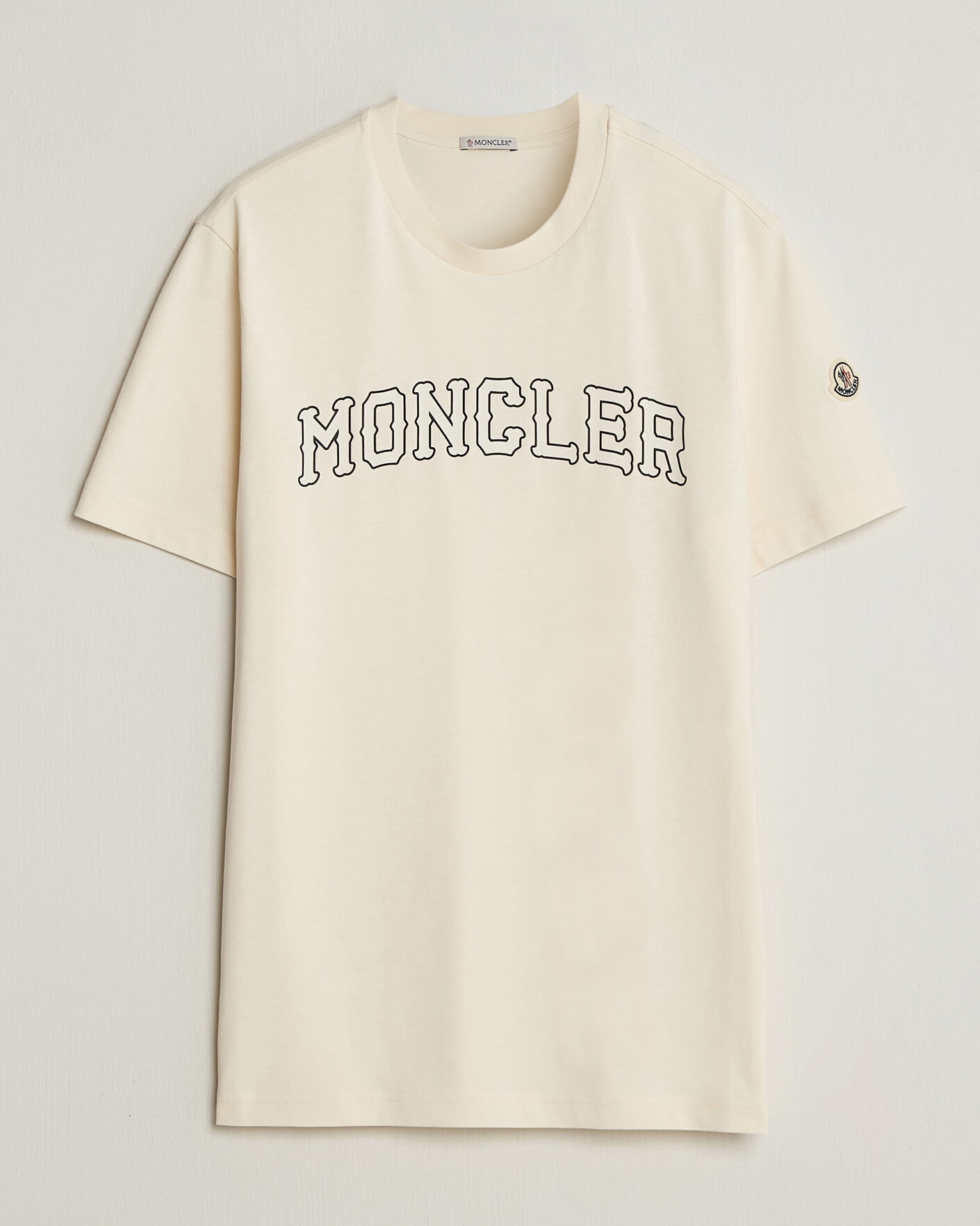 Hombres | Camisetas | Moncler | College Logo T-Shirt Off White