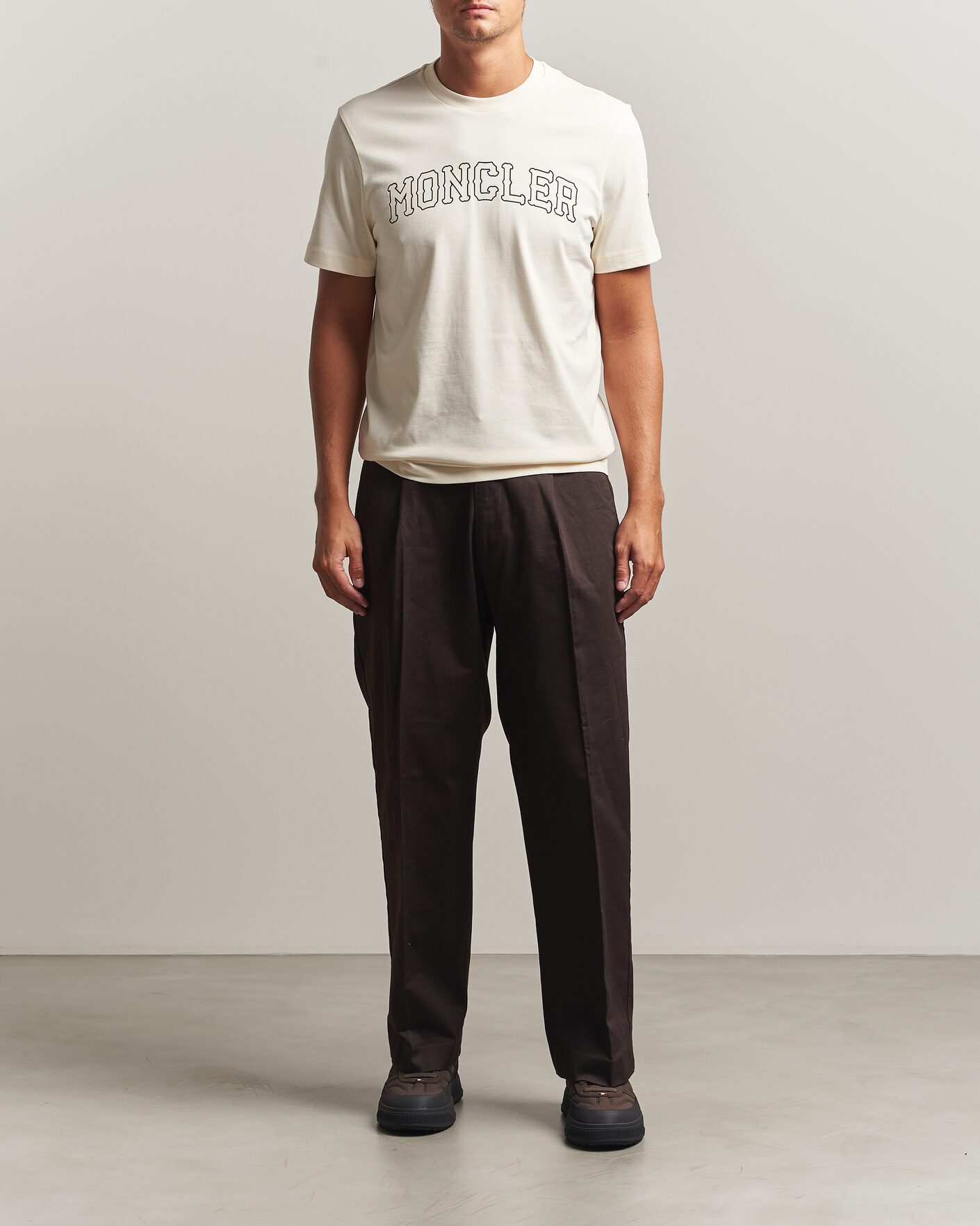 Hombres | Camisetas | Moncler | College Logo T-Shirt Off White